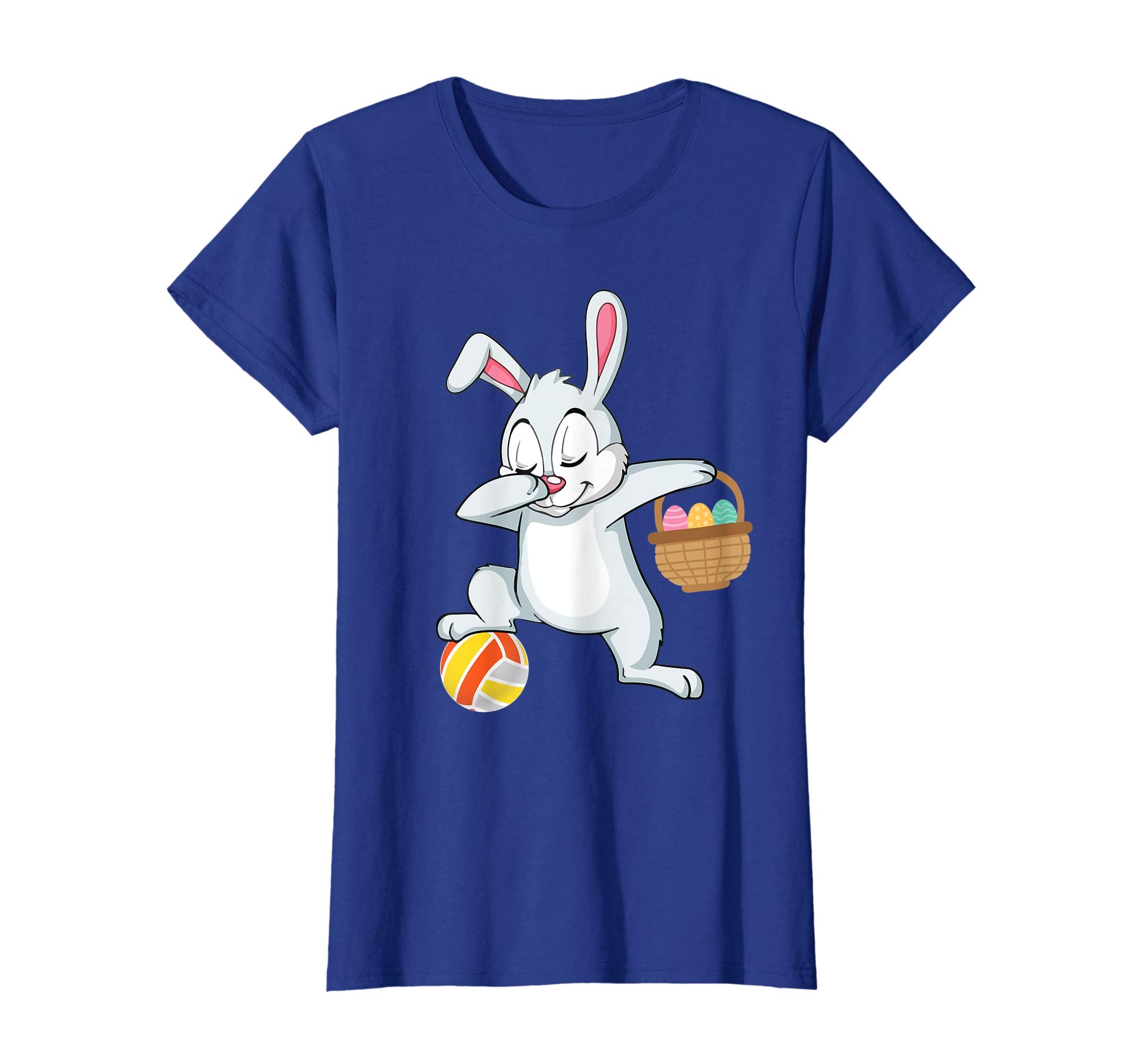 Bunny Rabbit &amp; Easter Eggs Dabbing Playing Volleyball Shirt
