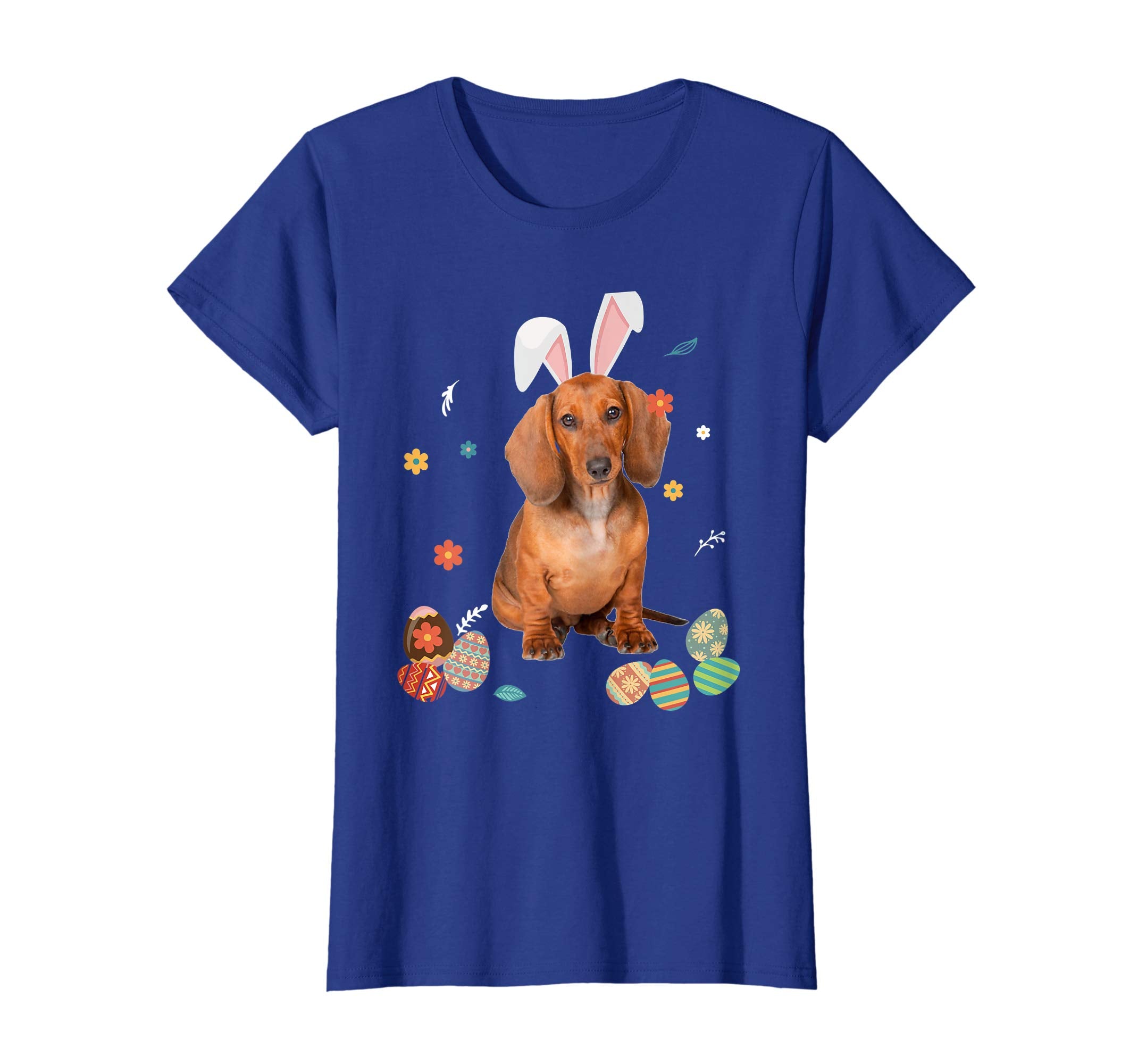 Dachshund Bunny Rabbit Happy Easter Day T-Shirt