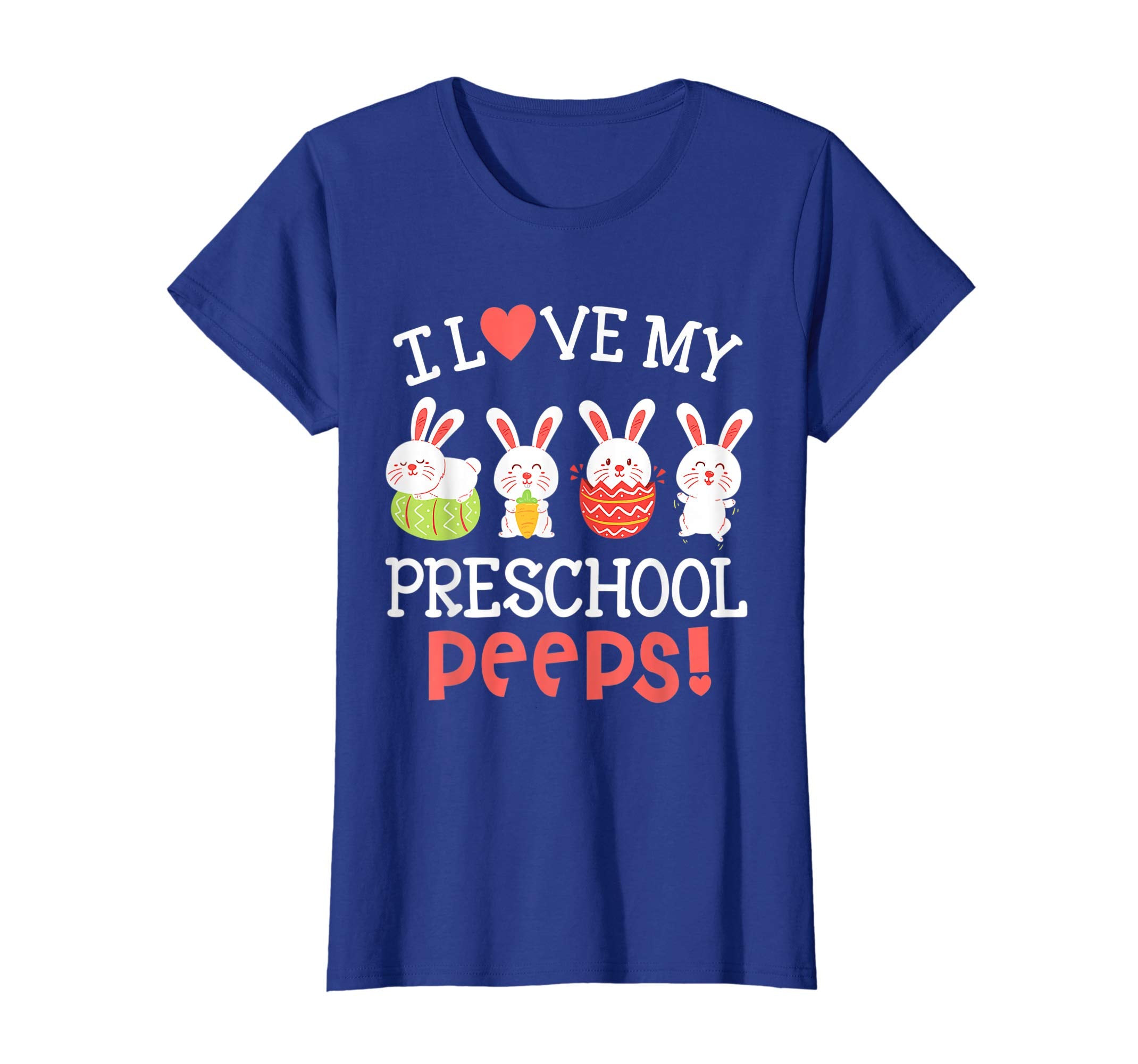 I Love My Preschool Peeps Bunnies Easter Teacher Shirt