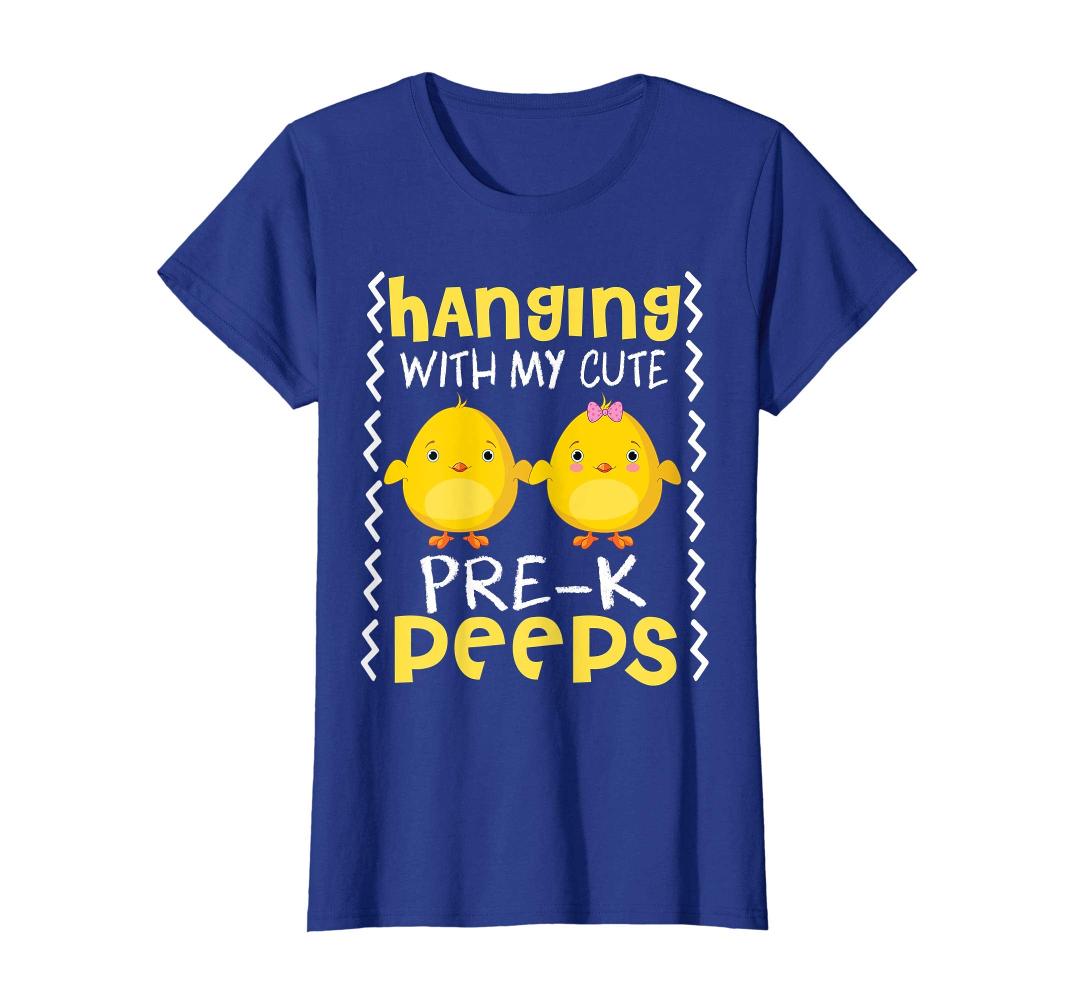 Hanging With My Cute Pre-k Peeps Teacher Easter Day Shirt