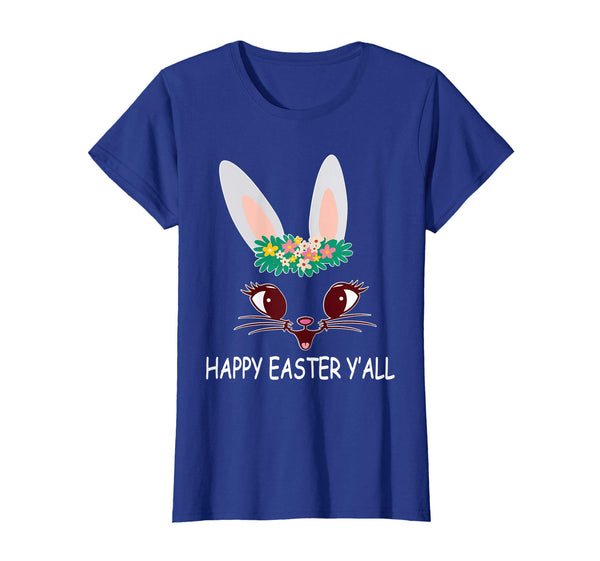 Flowers Bunny Rabbit Emotion Face Shirt Happy Easter Y'all