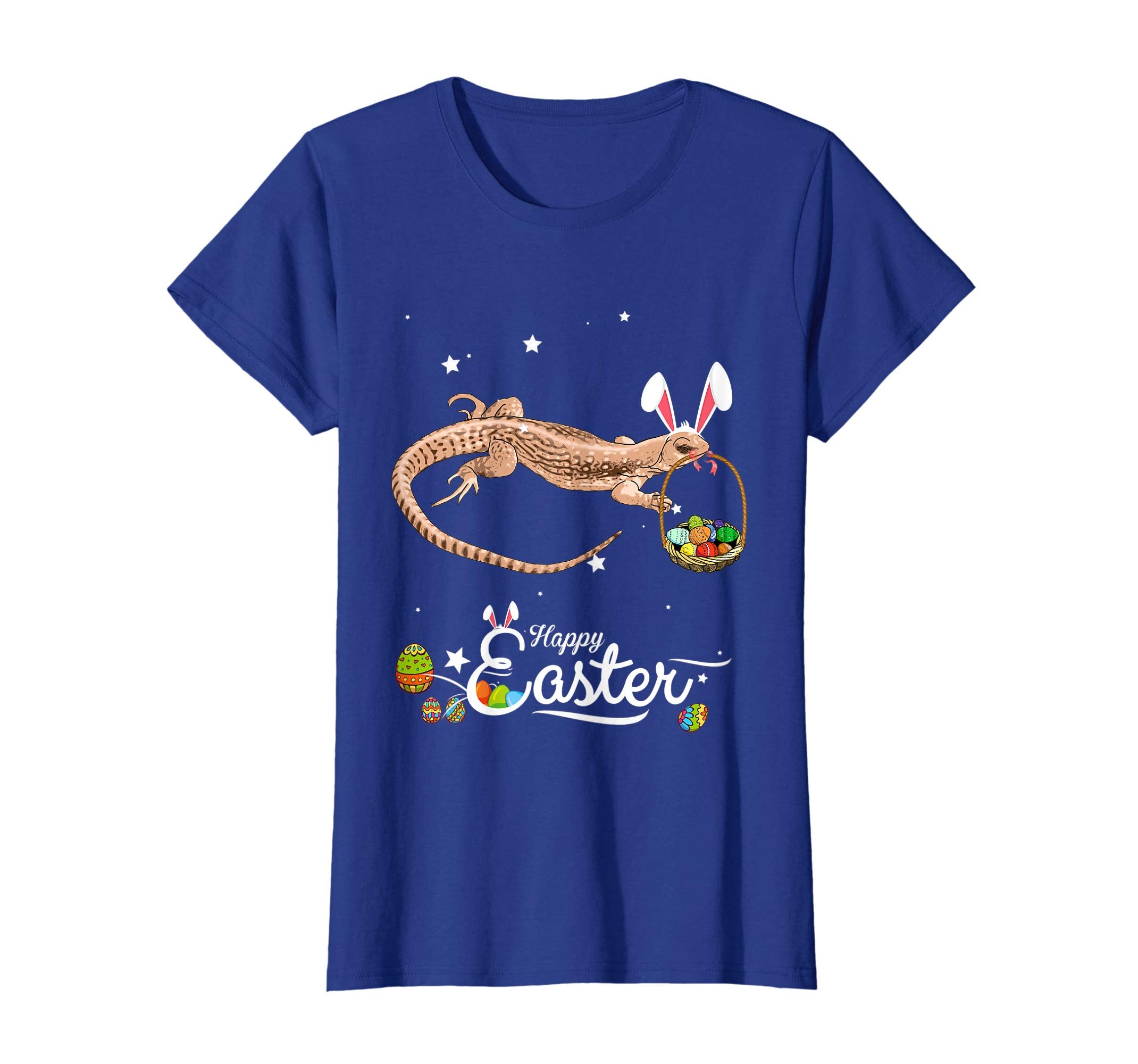 Cute Easter Lizard with Bunny Ears and Eggs T Shirt