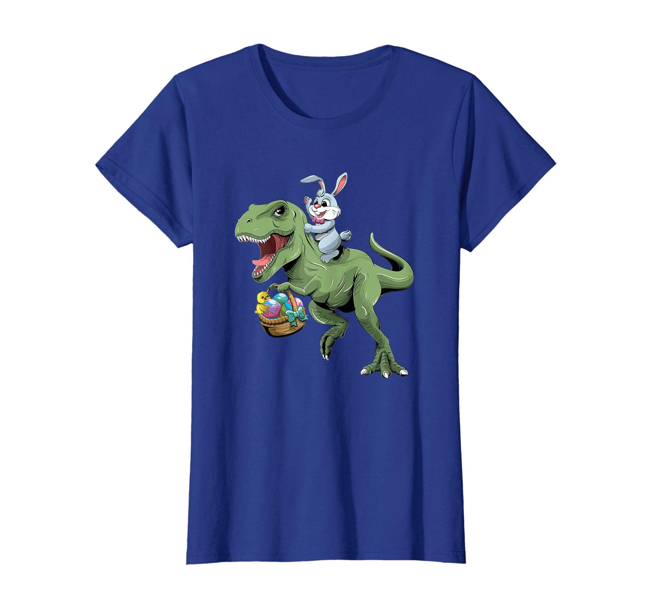 Easter T Shirt for Kids with Cool Bunny and T-rex Egg Hunt