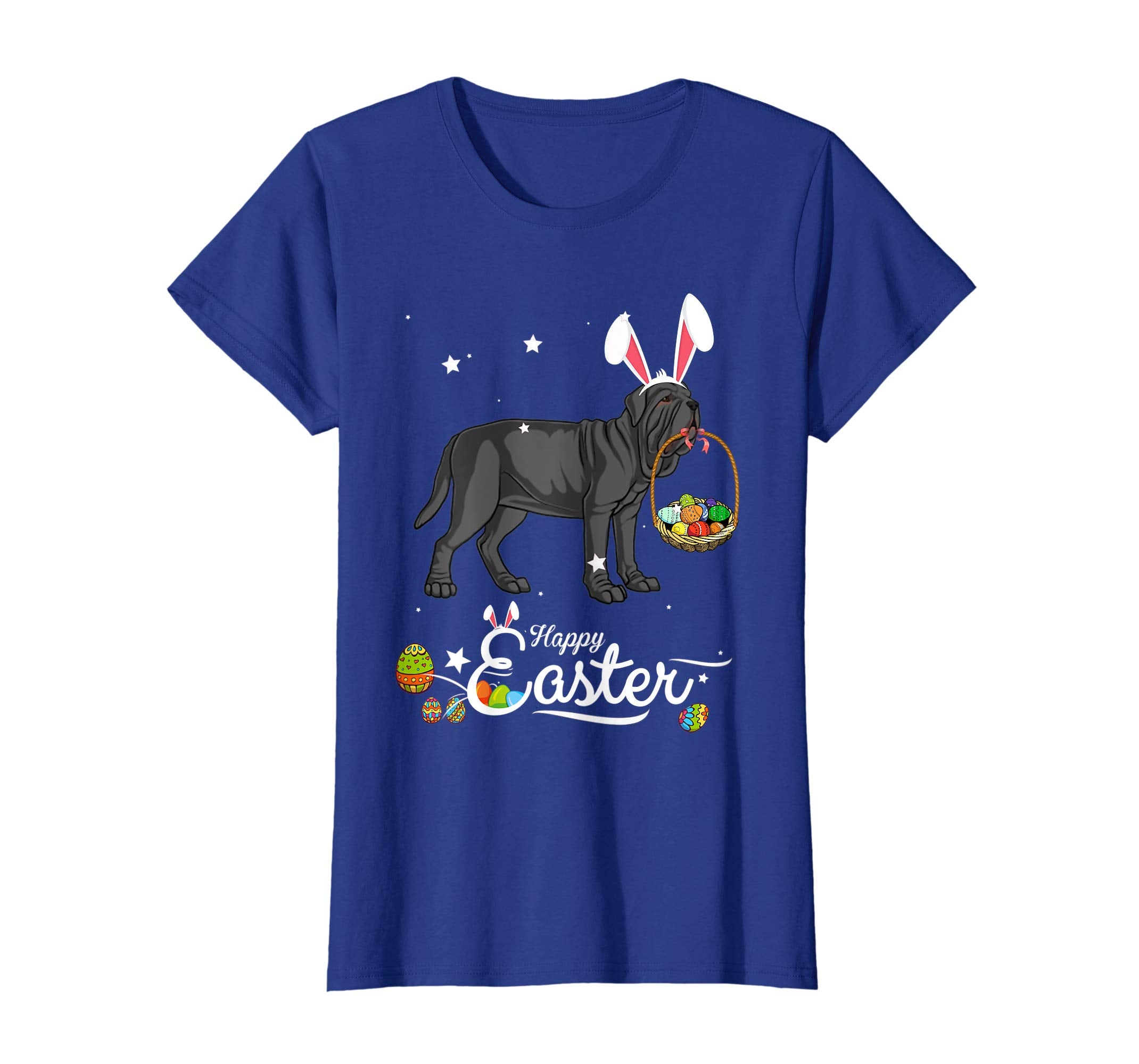 Neapolitan Mastiff Dog With Bunny Hat Easter Costume T Shirt