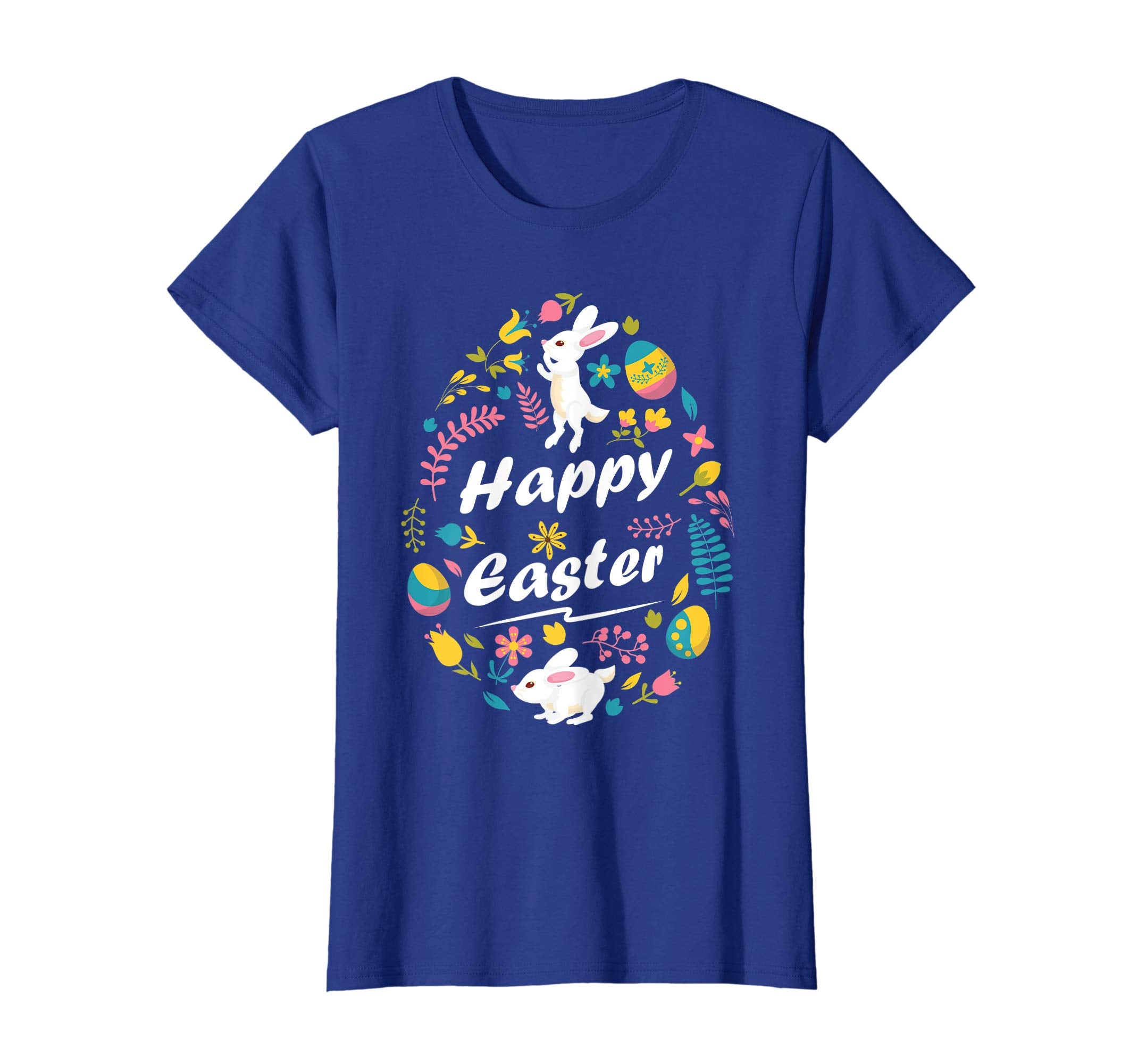 Flower Bunny Playing With Easter Eggs Shirt Happy Easter Day