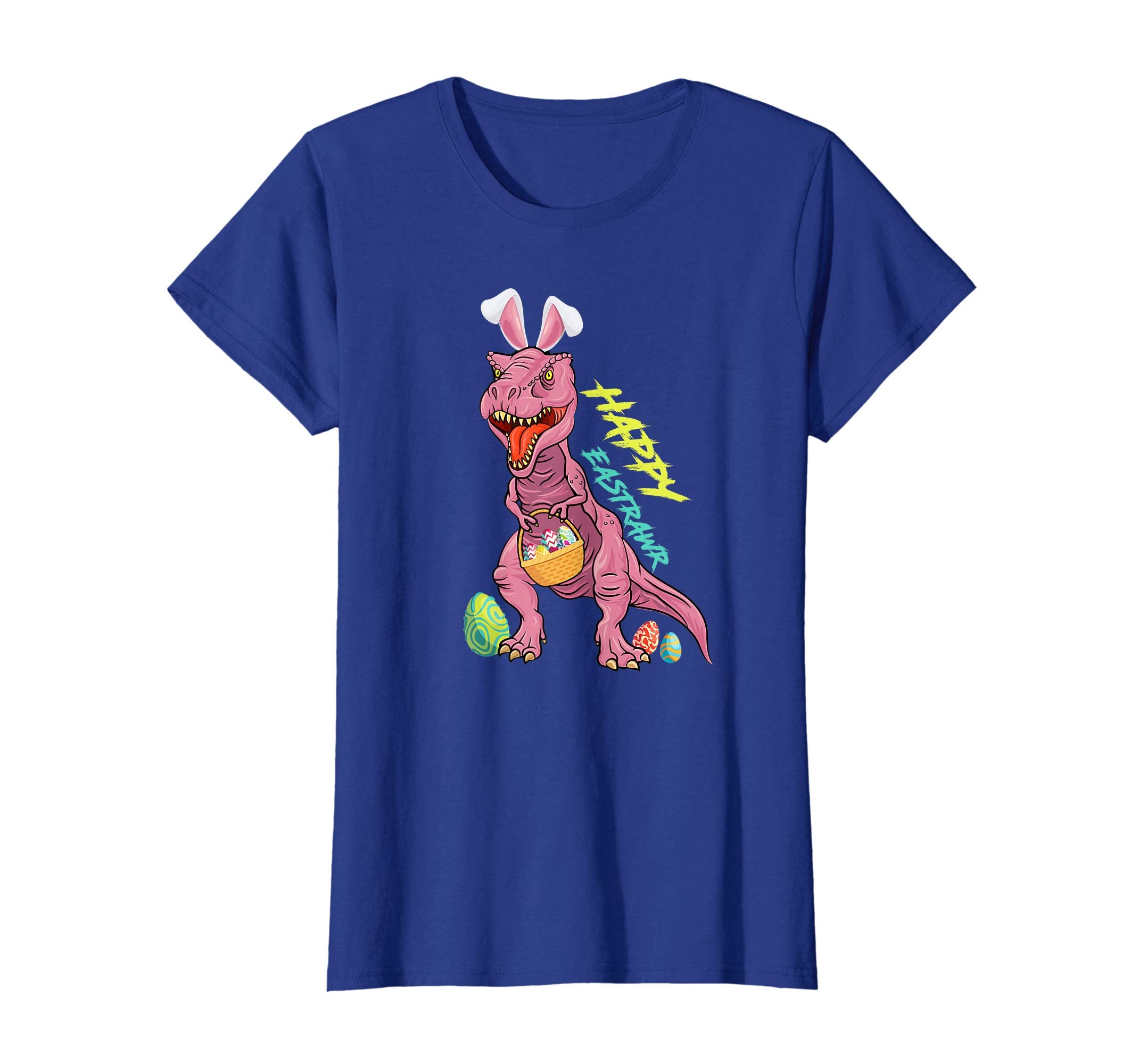 Pink T Rex Dinosaur Easter Bunny Egg Tshirt Happy Easter