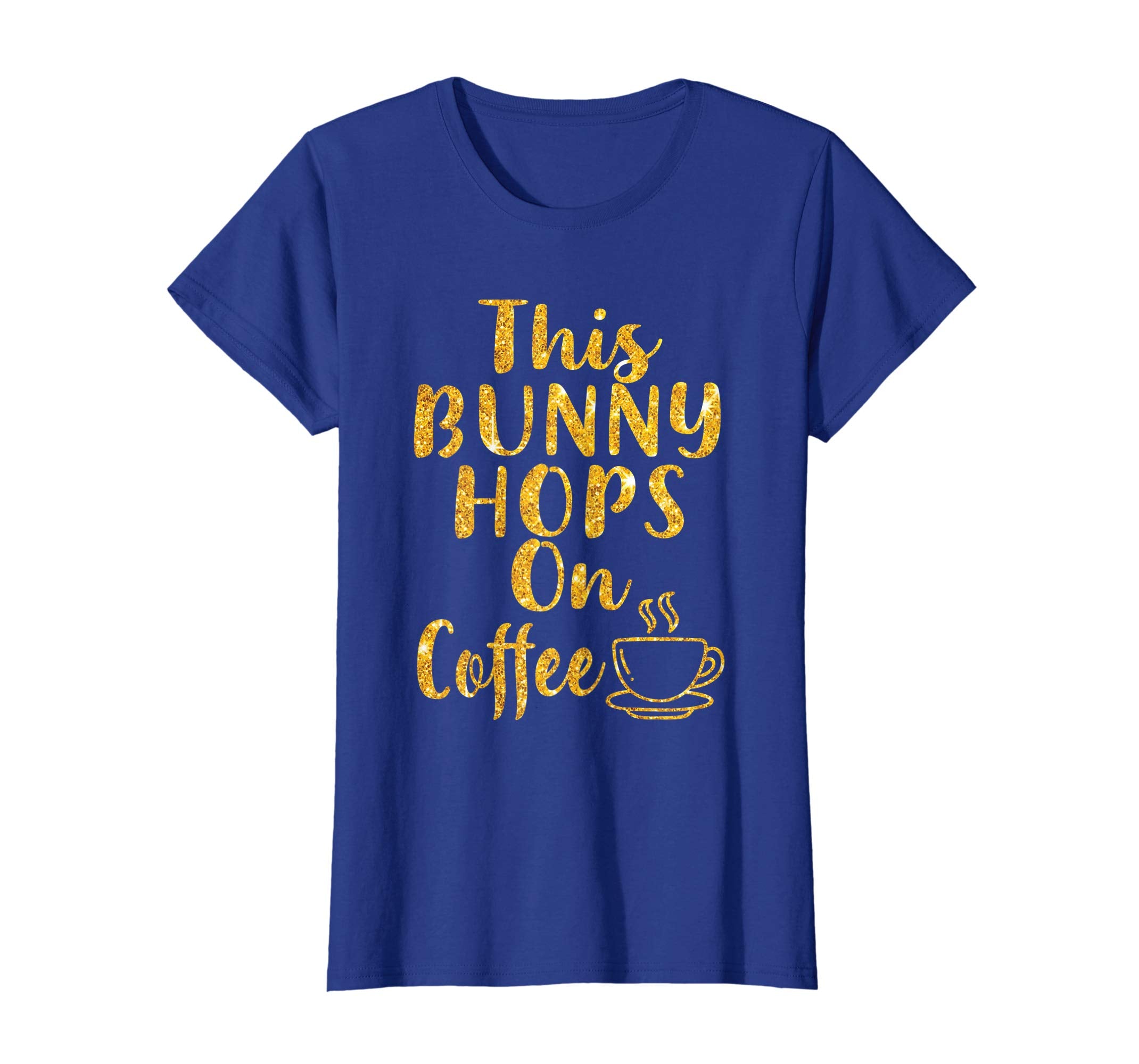 This Bunny Hops on Coffee tshirt Easter Bunny