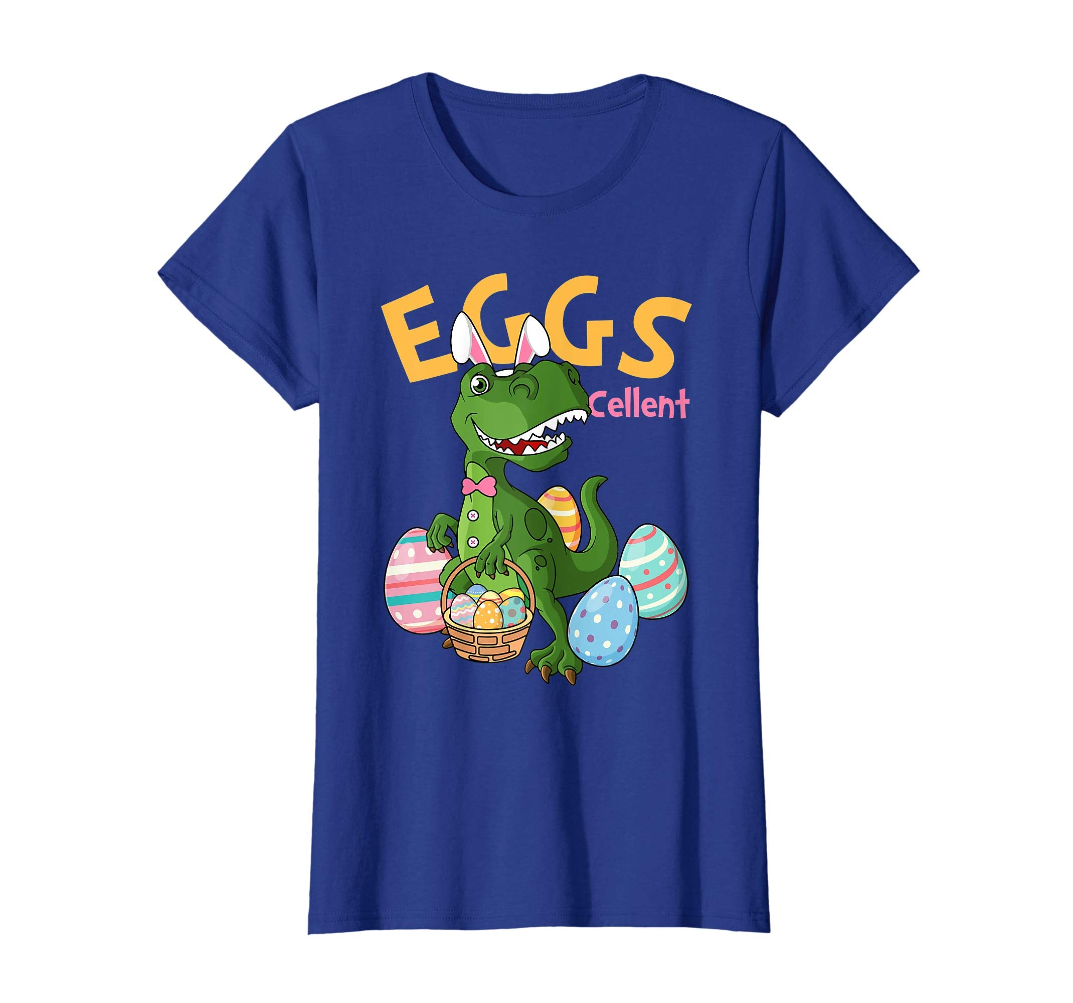 Easter Bunny T-Rex Dinosaur T-Shirt Kids Eggs Cellent