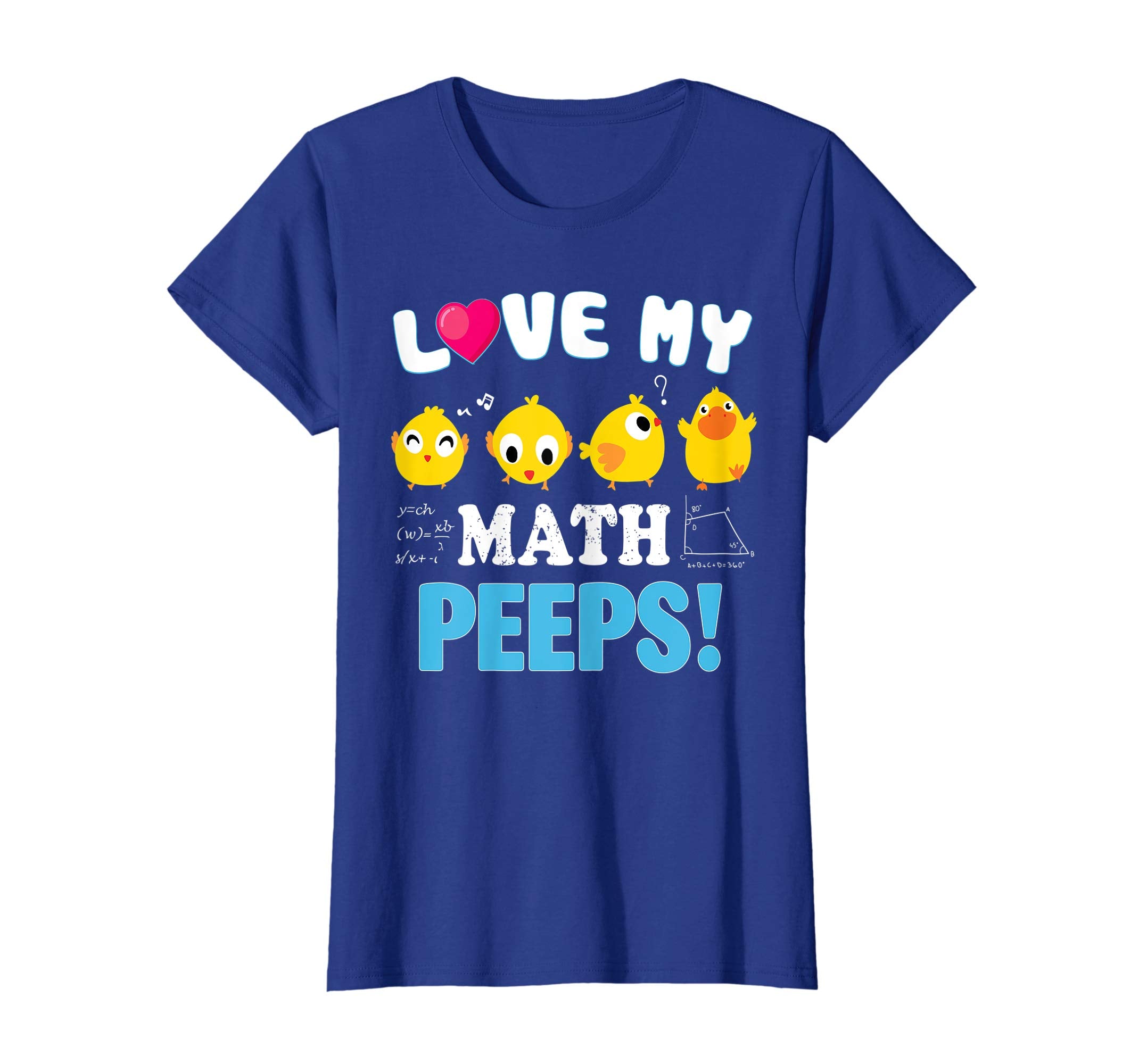 I Love My Math Peeps Chicks Happy Easter Teacher Shirt