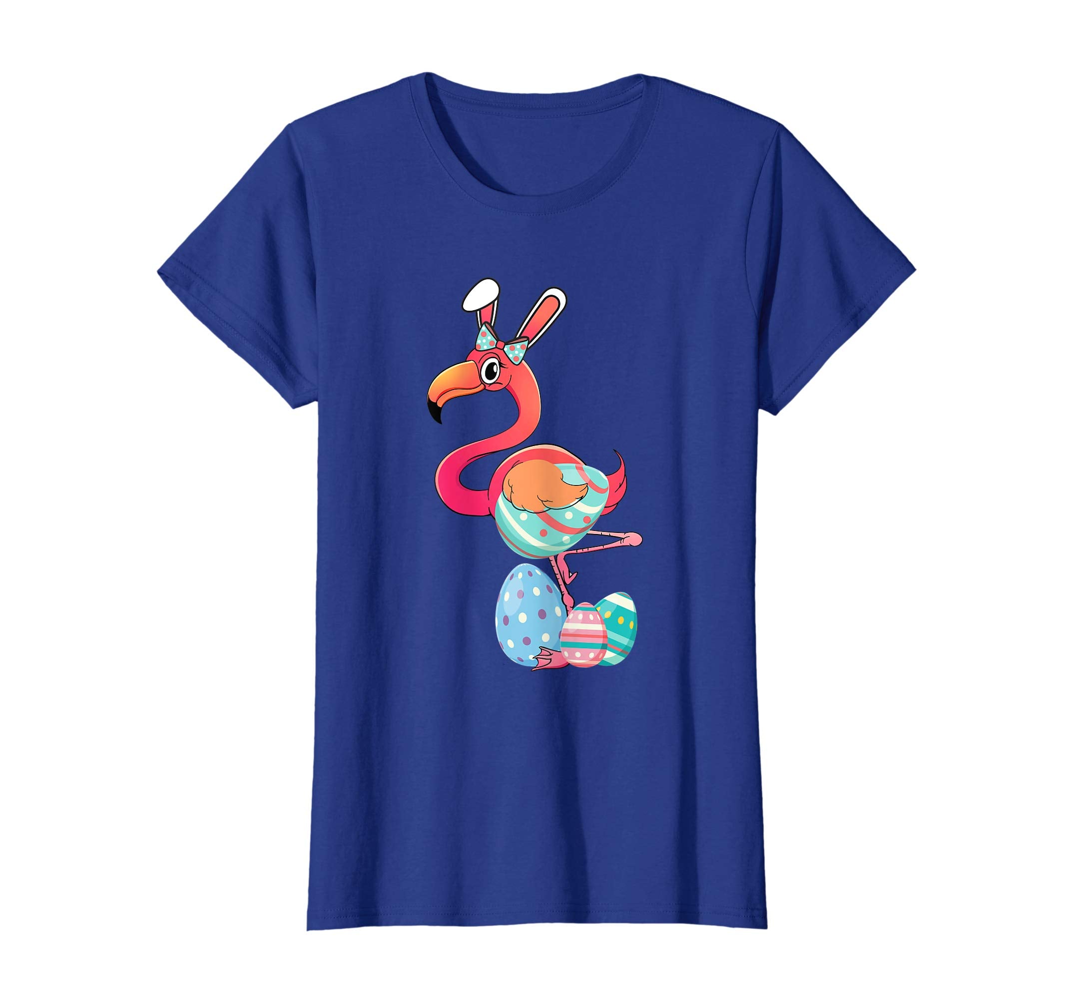 Flamingo Bunny Easter-Egg T-shirt Hunters Girls