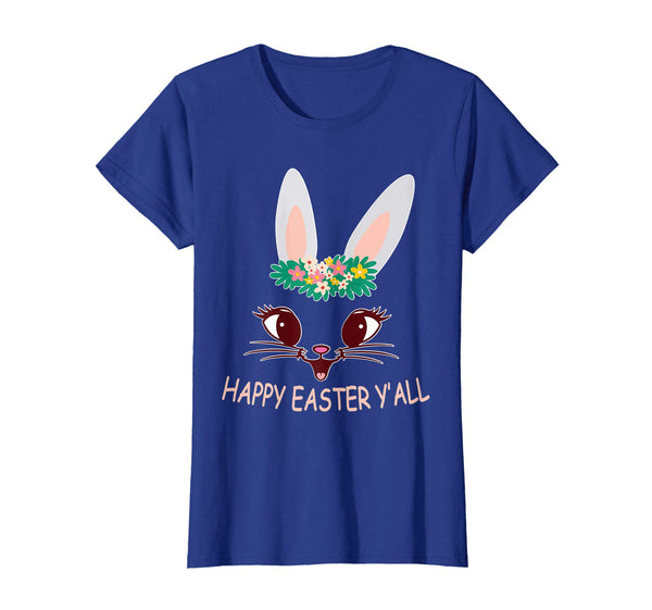 Cute Flowers Bunny Rabbit Face Love Shirt Happy Easter Y'all