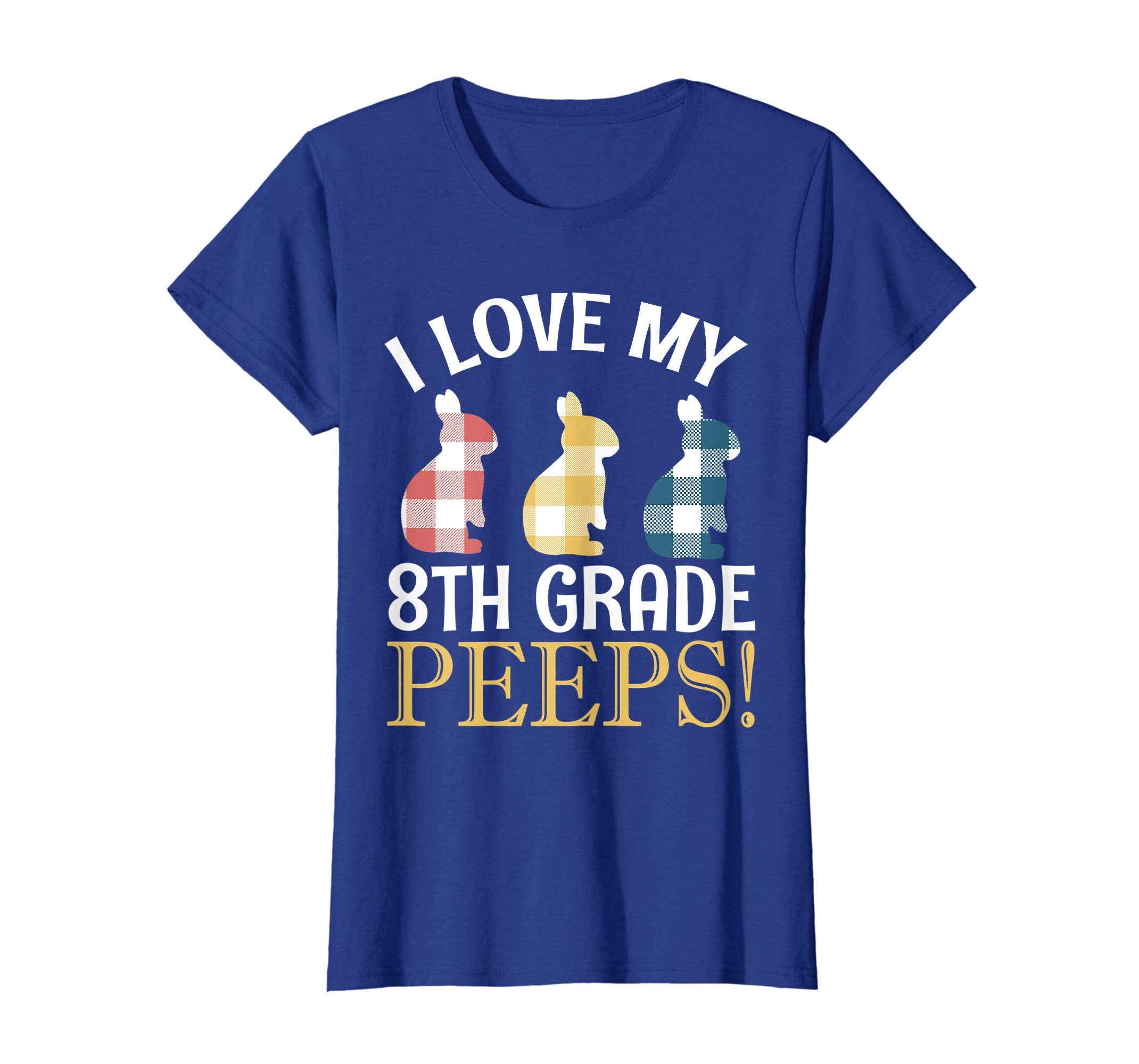 I Love My 8TH Grade Peeps Bunnies Vintage Retro Easter Shirt