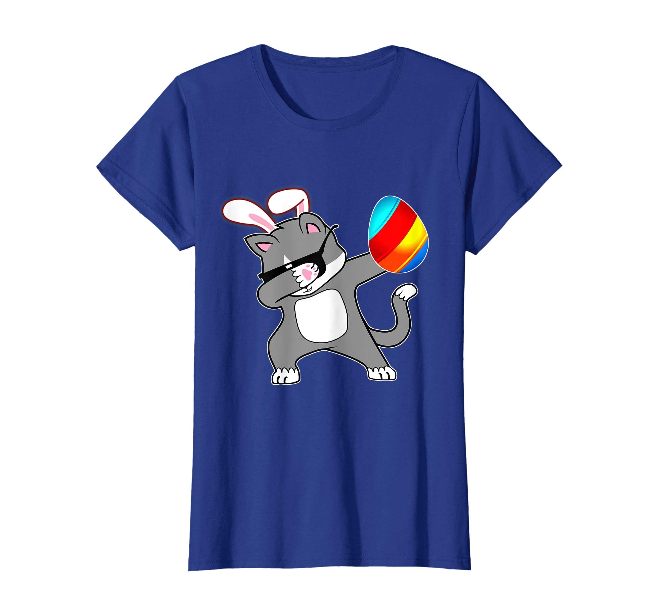 Easter Bunny Dabbing Kitty Cat Tshirt Egg Ears Animal Gift