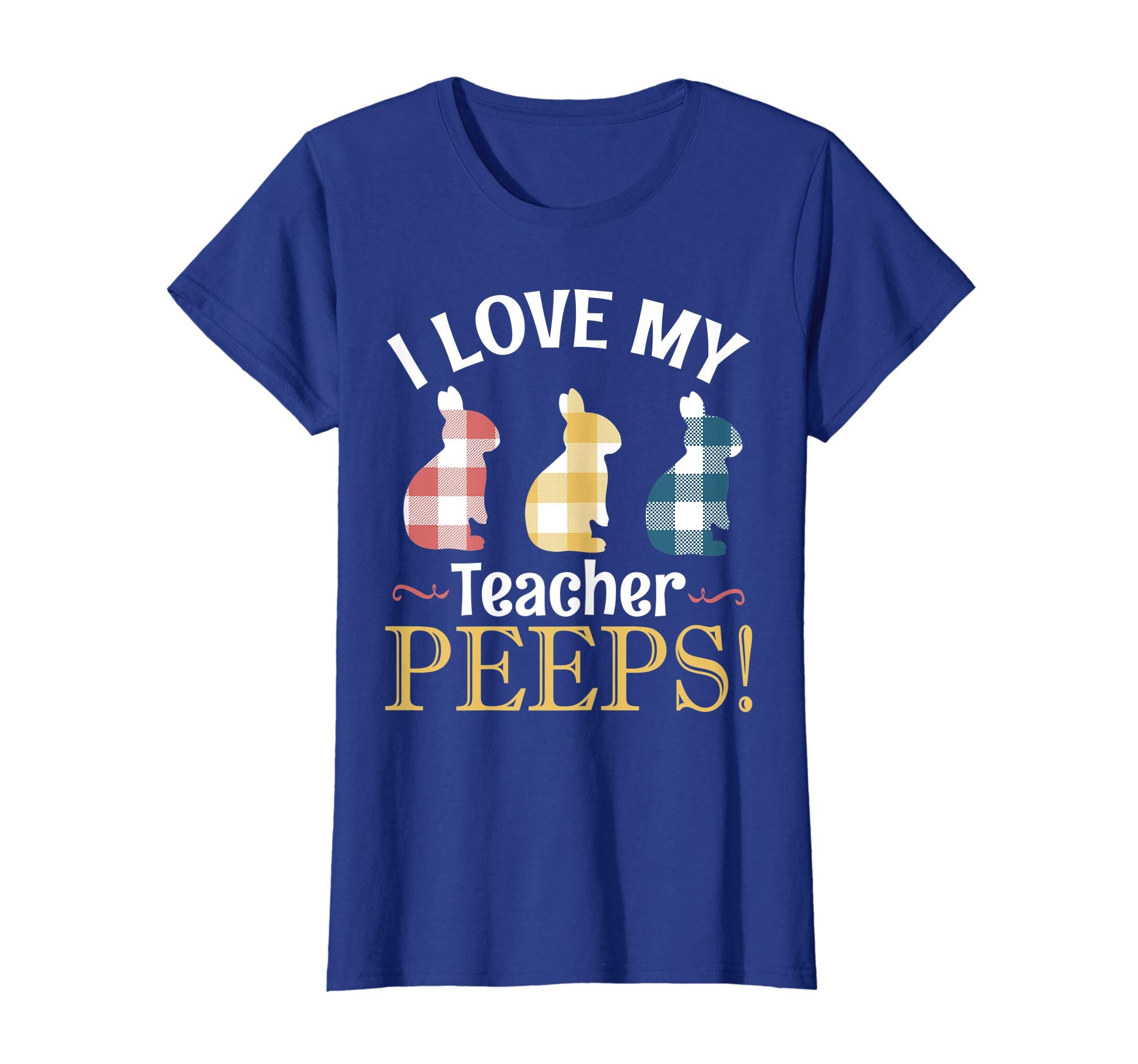I Love My Teacher Peeps Bunnies Vintage Retro Easter Shirt