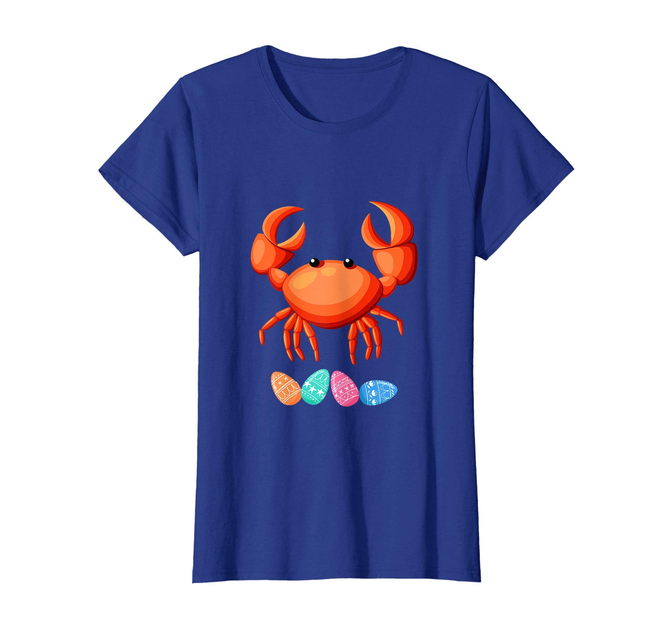 Funny Easter Crab With Bunny Ears And Eggs T Shirt