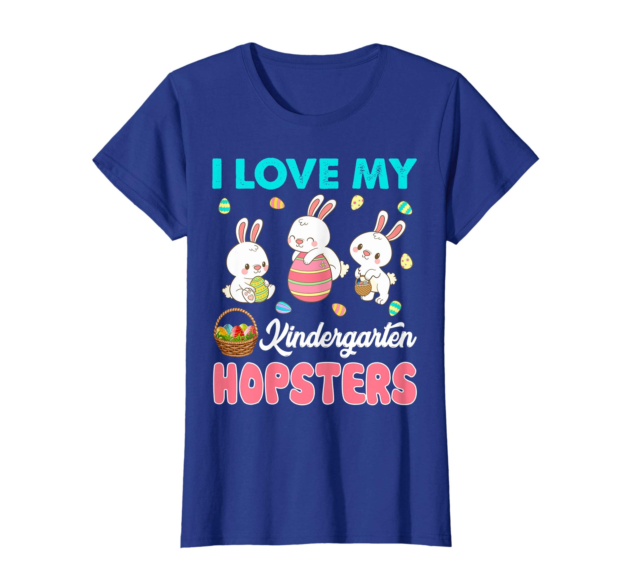 I Love My Kindergarten Hopsters Easter Teacher Shirt