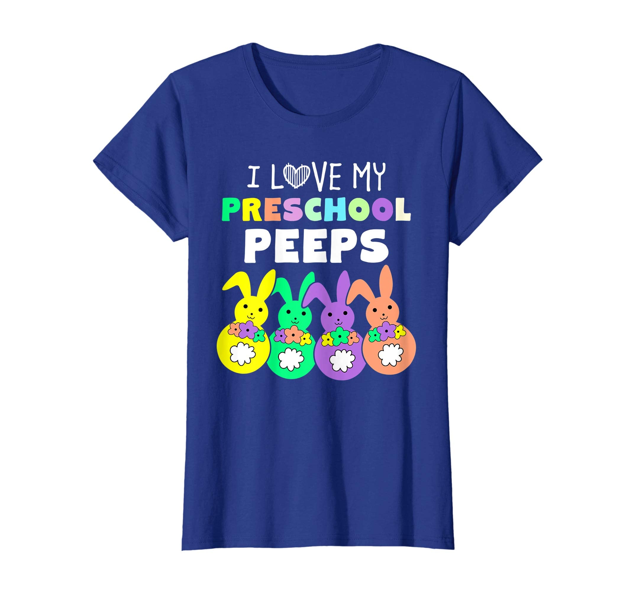I Love My Preschool Peeps Happy Easter Bunnies Teacher Shirt