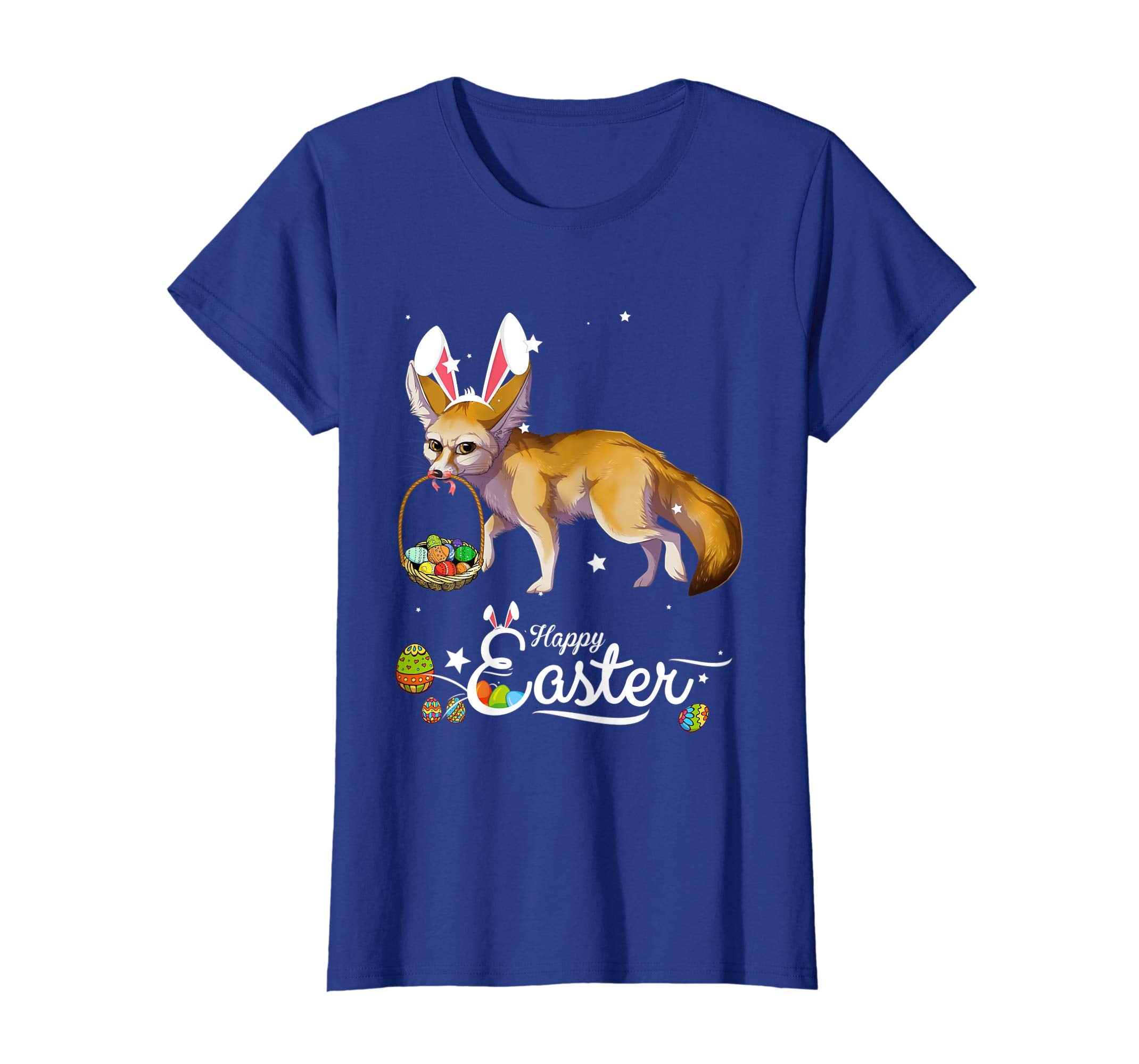 Cute Easter Fox with Bunny Ears and Eggs T Shirt