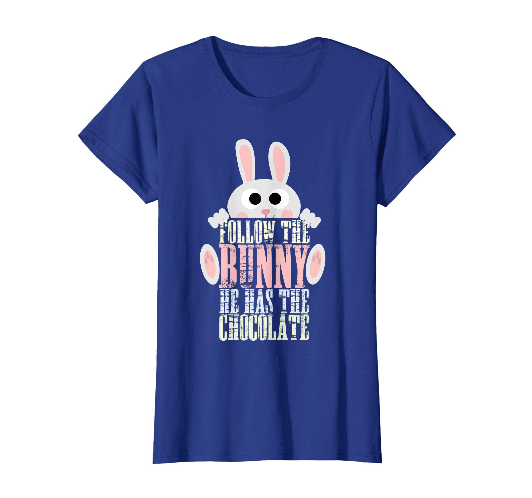 Cute Pastel Easter Bunny Gift Shirt Fun Follow The Bunny Tee