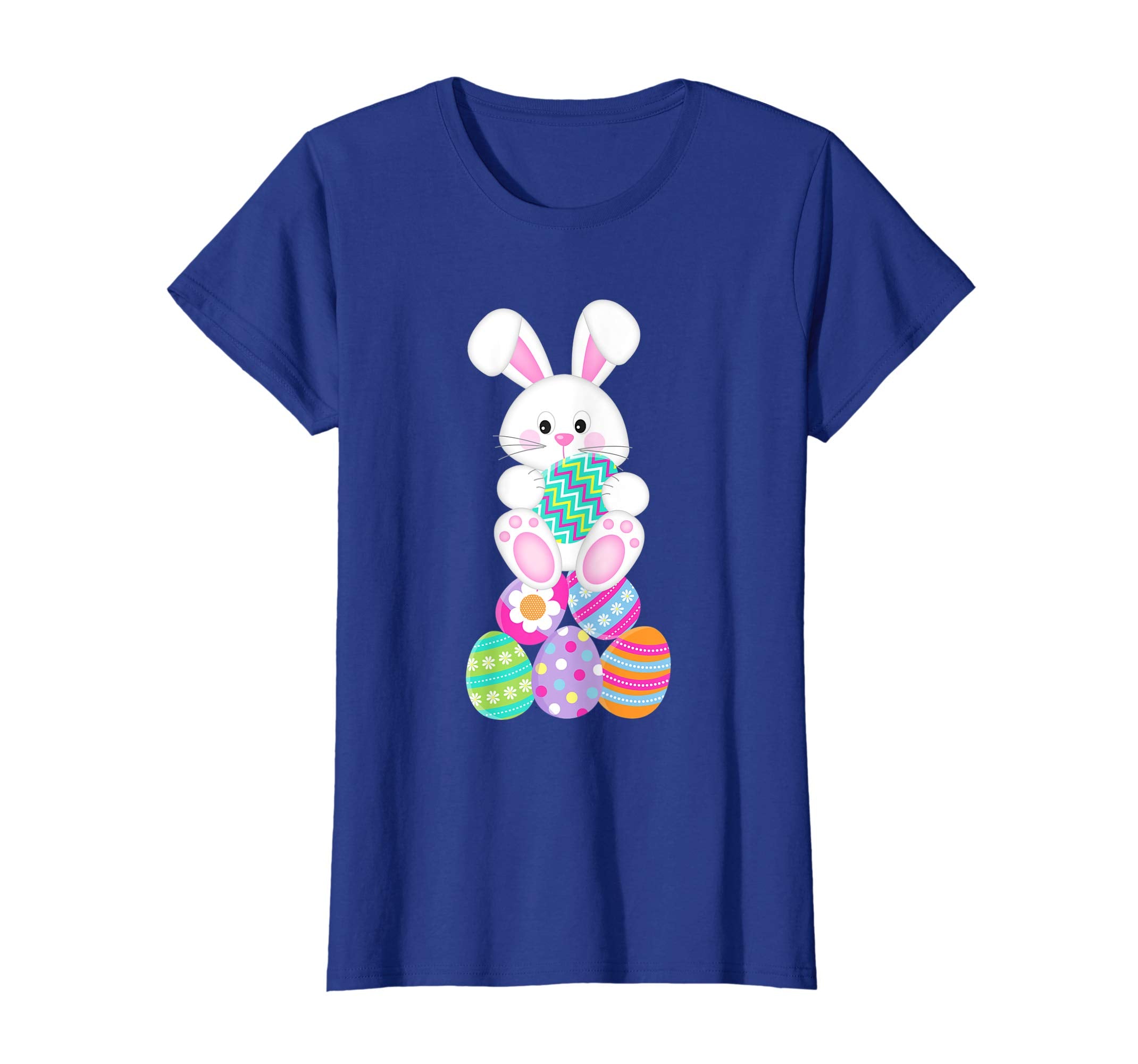Happy Easter Shirt Cute Bunny &amp; Colorful Eggs Easter Gift
