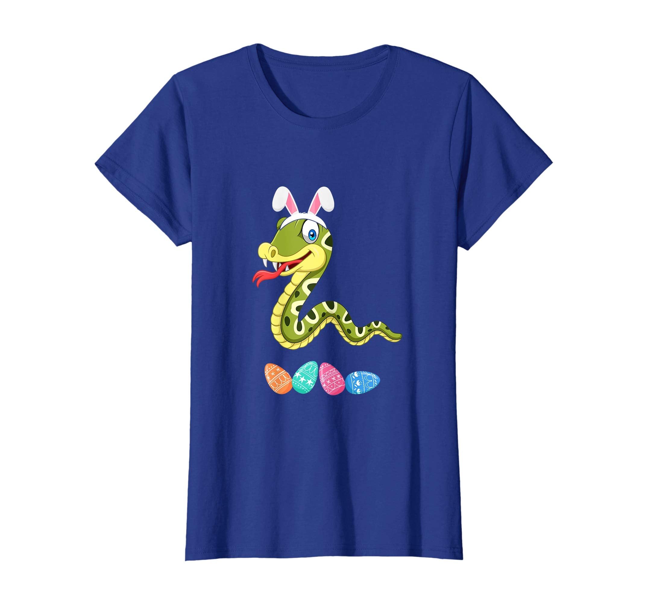 Funny Easter Snake With Bunny Ears And Eggs T Shirt