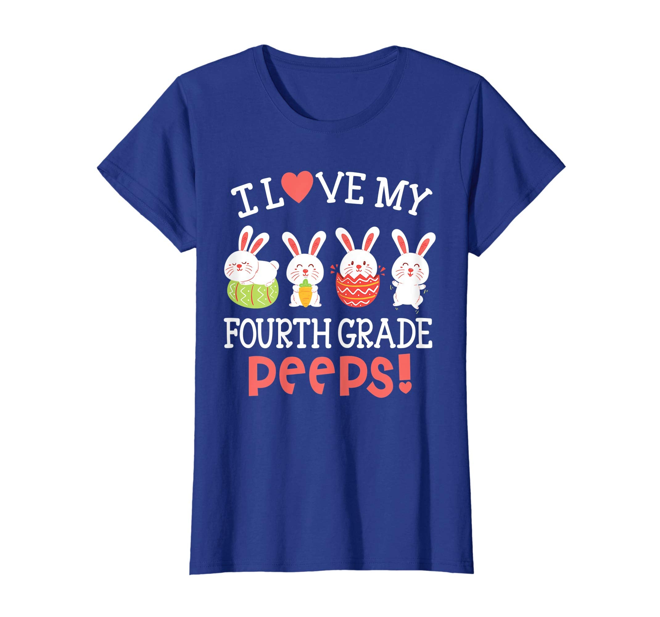 I Love My Fourth Grade Peeps Bunnies Easter Teacher Shirt