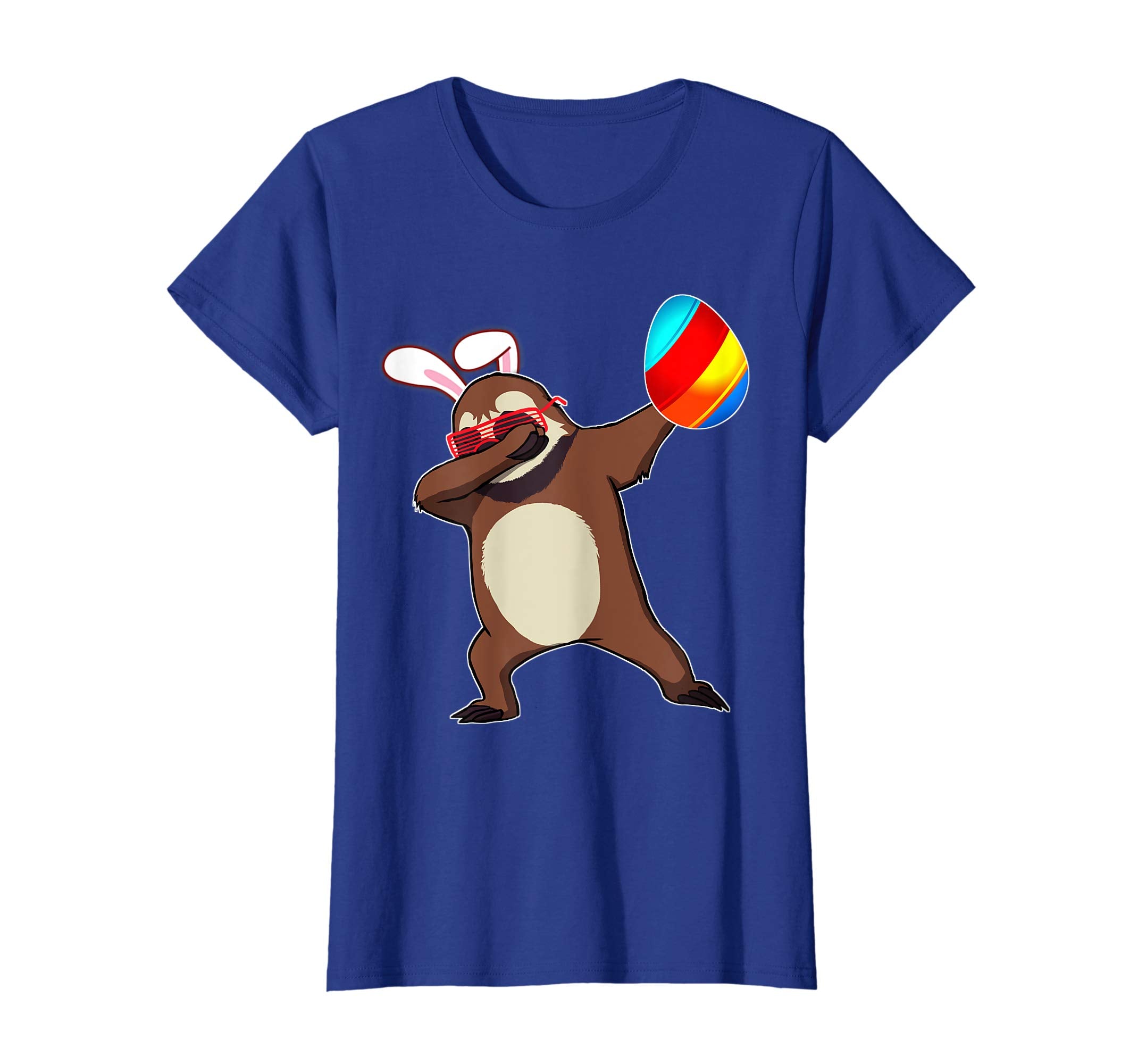 Easter Bunny Dabbing Sloth Tshirt Egg Ears Animal Gift