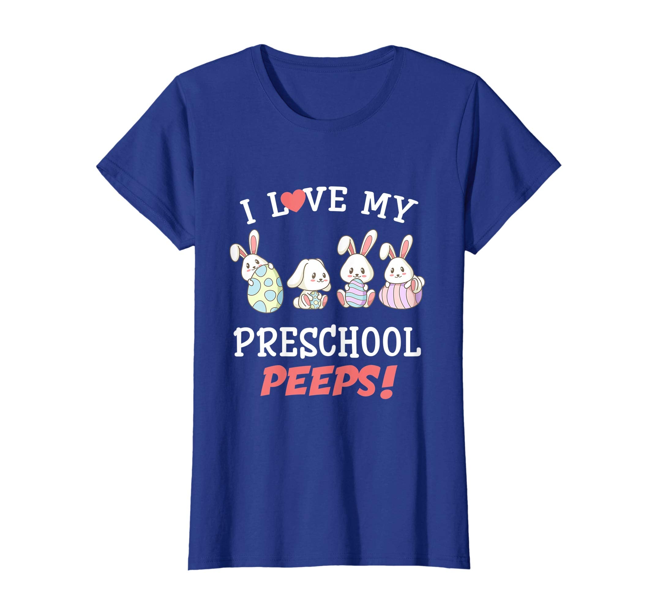 I Love My Preschool Peeps Happy Easter Bunnies Teacher Shirt