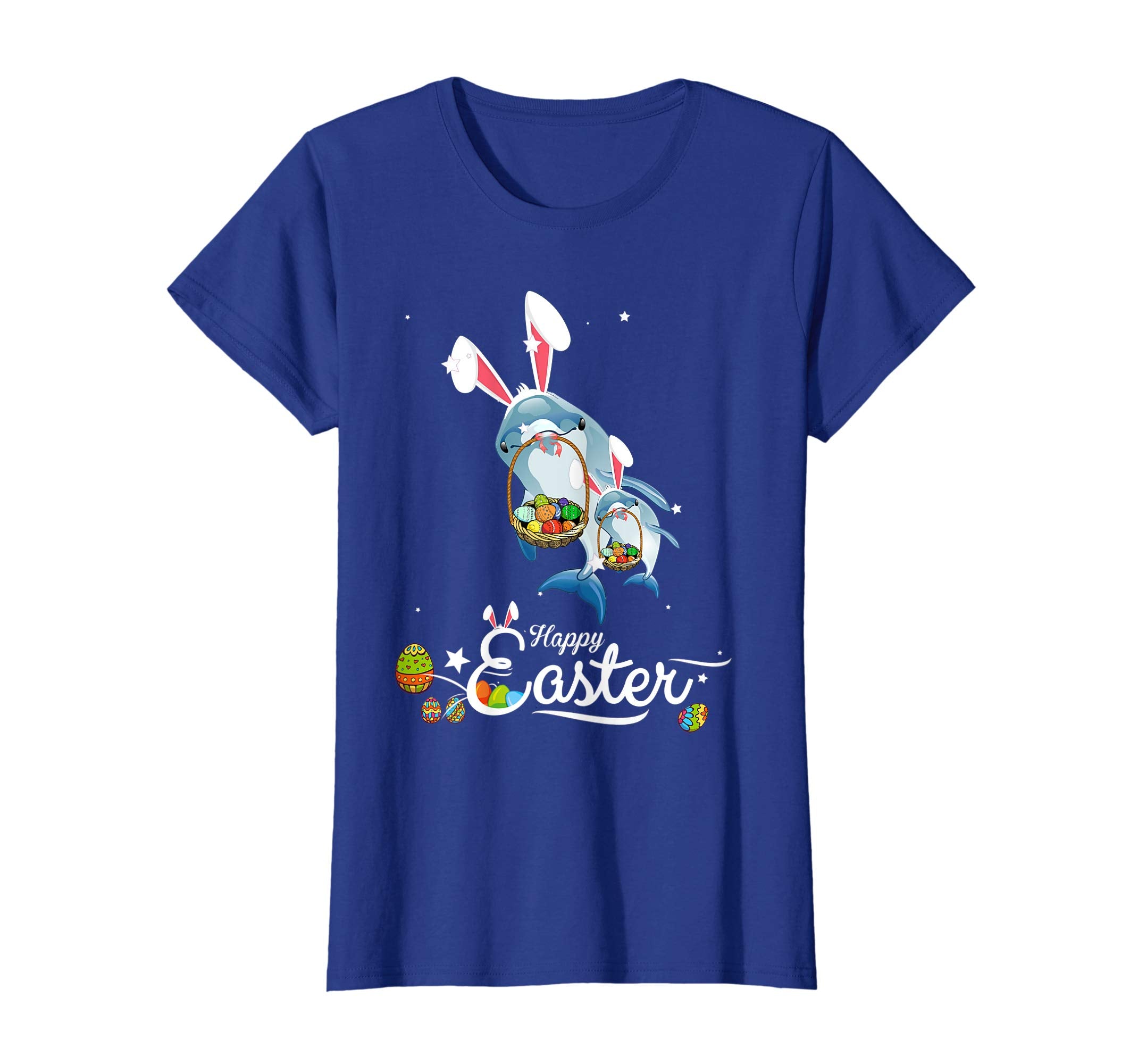Cute Easter Dolphins with Bunny Ears and Eggs T Shirt