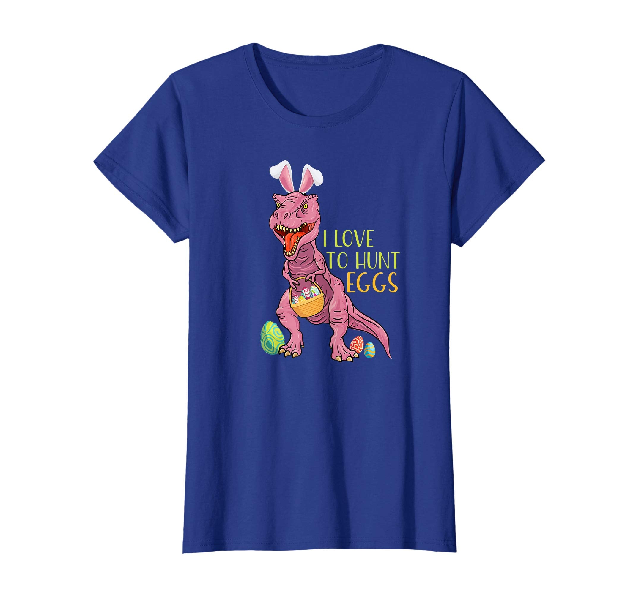 Dinosaur T Rex Easter Bunny Egg Tshirt I Love To Hun Eggs