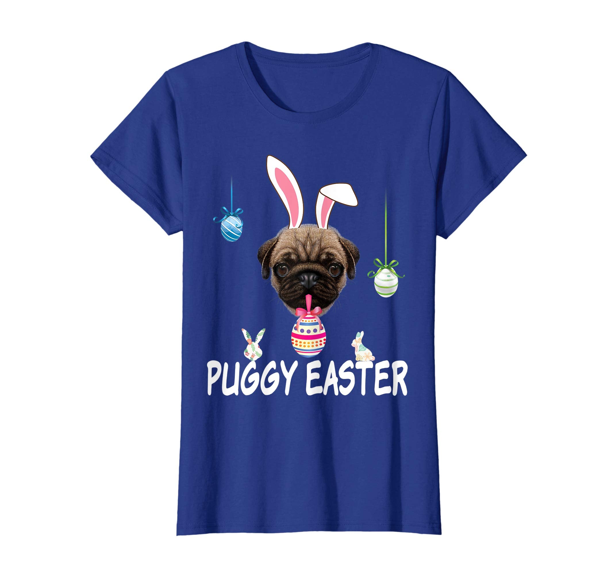 The Puggy Easter Pug Dog Bunny Egg T-Shirt Dog Lover Hunting