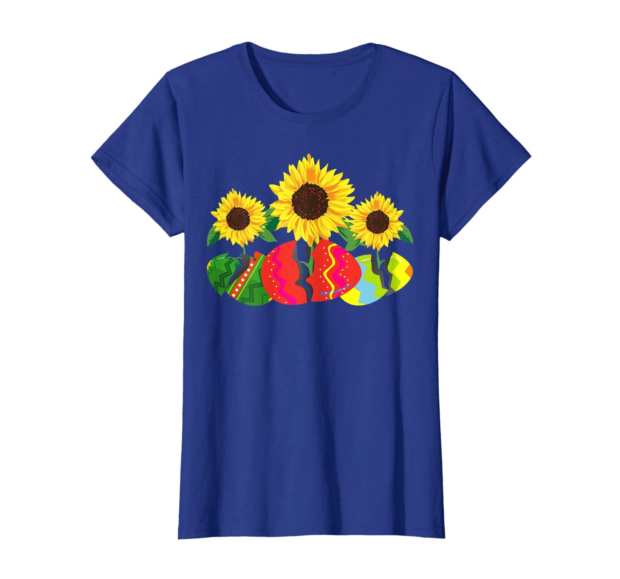 Hippie Sunflower In Easter Eggs Funny Easter Tshirt Gifts