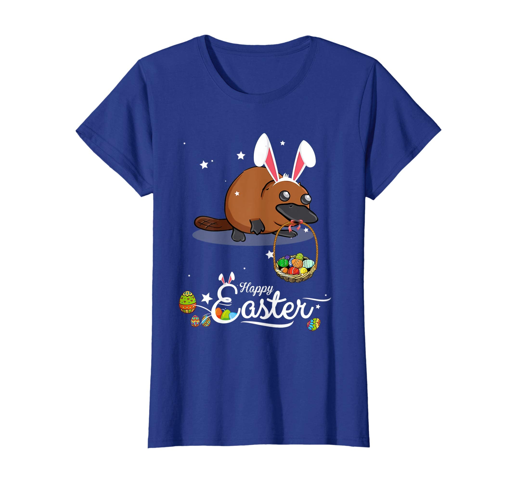 Cute Easter Platypus with Bunny Ears and Eggs T Shirt