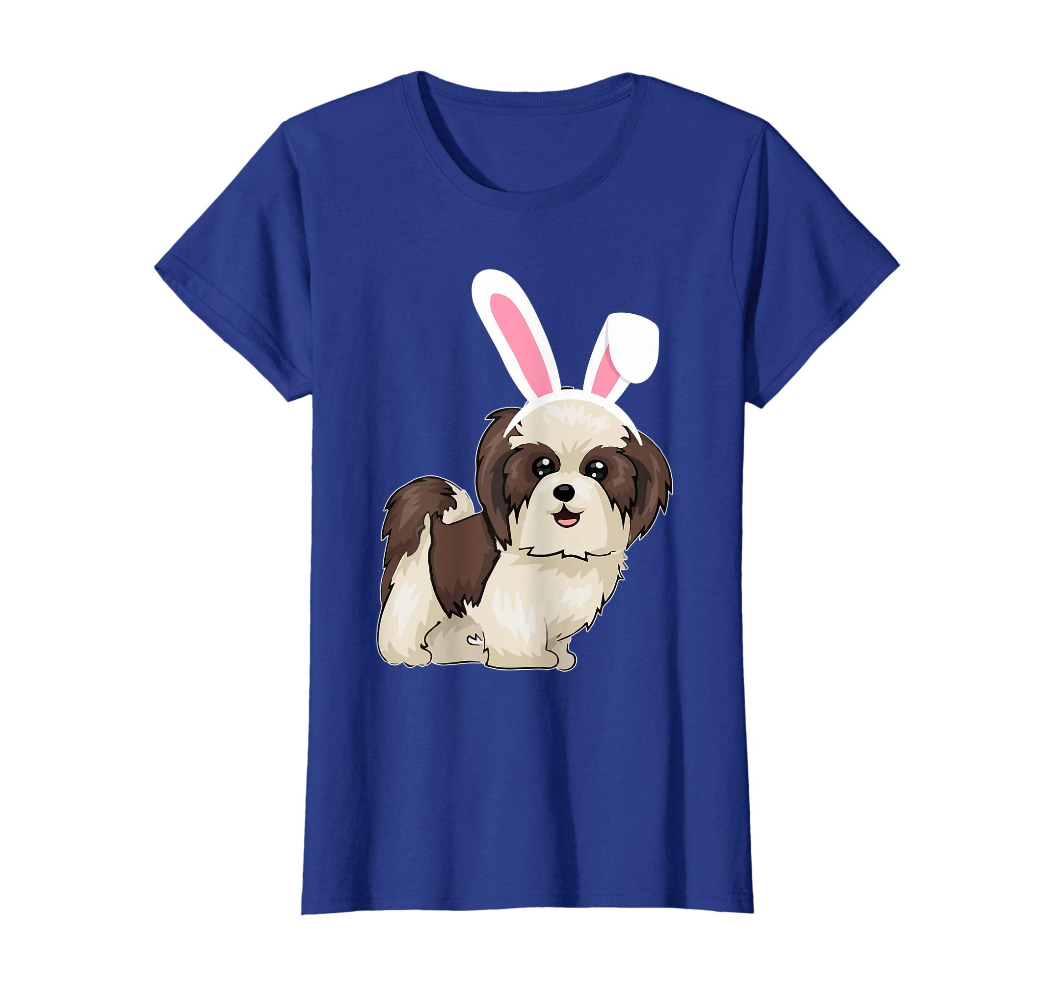 Shitzu Dog With Bunny Rabbit Hat Easter Happy Day Shirt