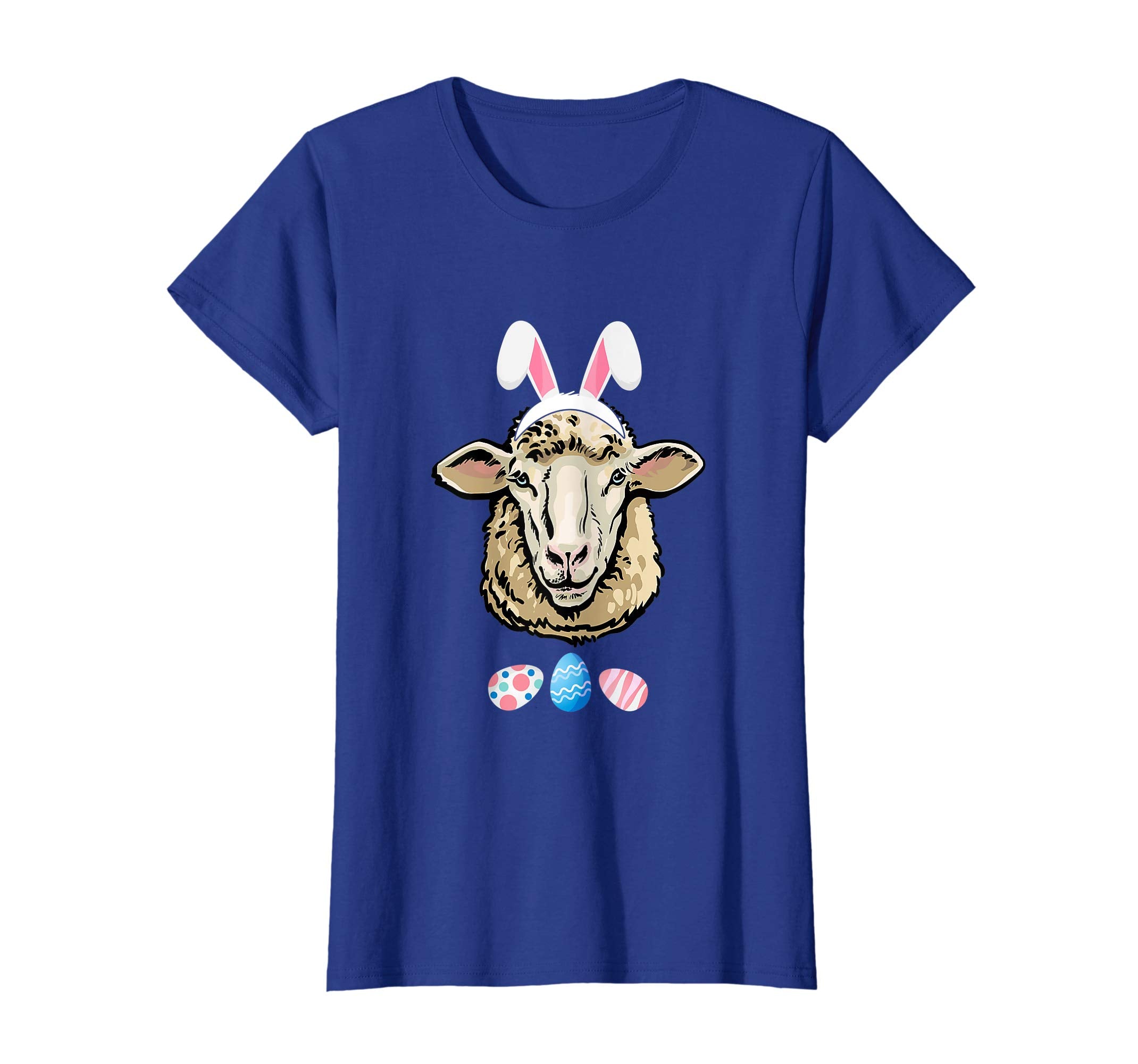 Funny Easter Sheep With Bunny Ears And Eggs T Shirt