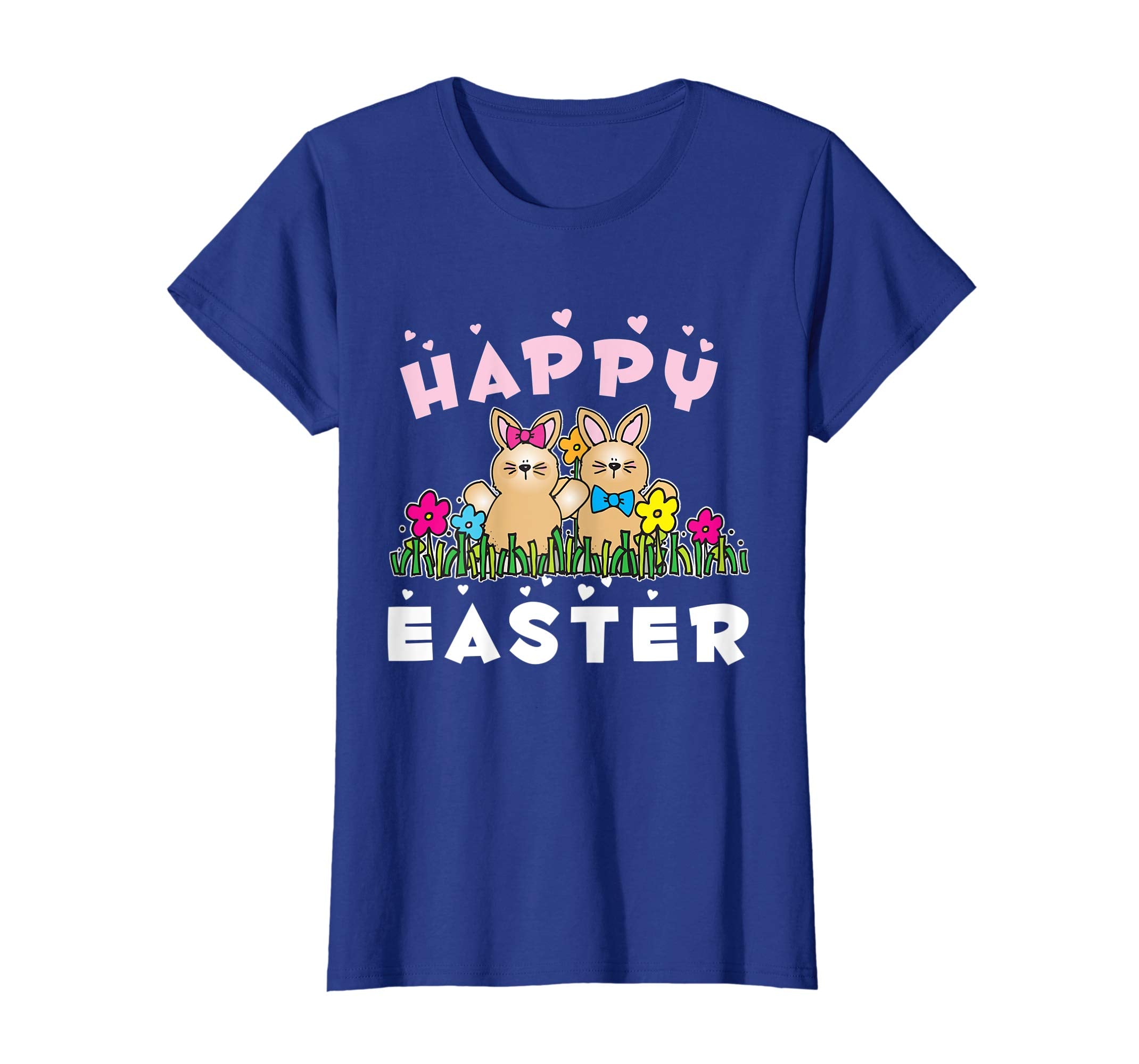 Happy Easter Bunny Tee shirt with Easter Eggs Tee