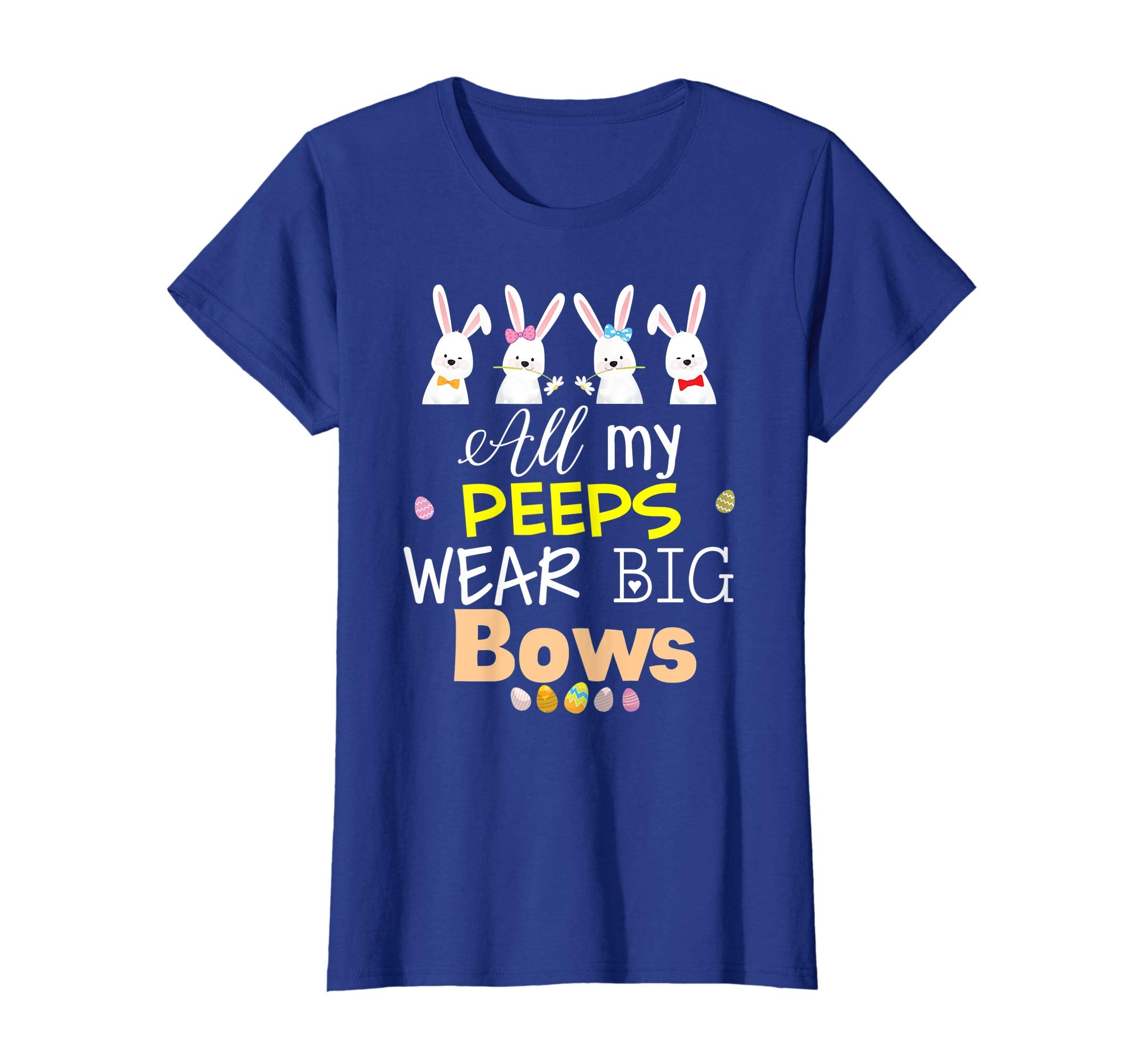 All My Peeps Wear Big Bows Easter Bunny Eggs T-Shirt Boys