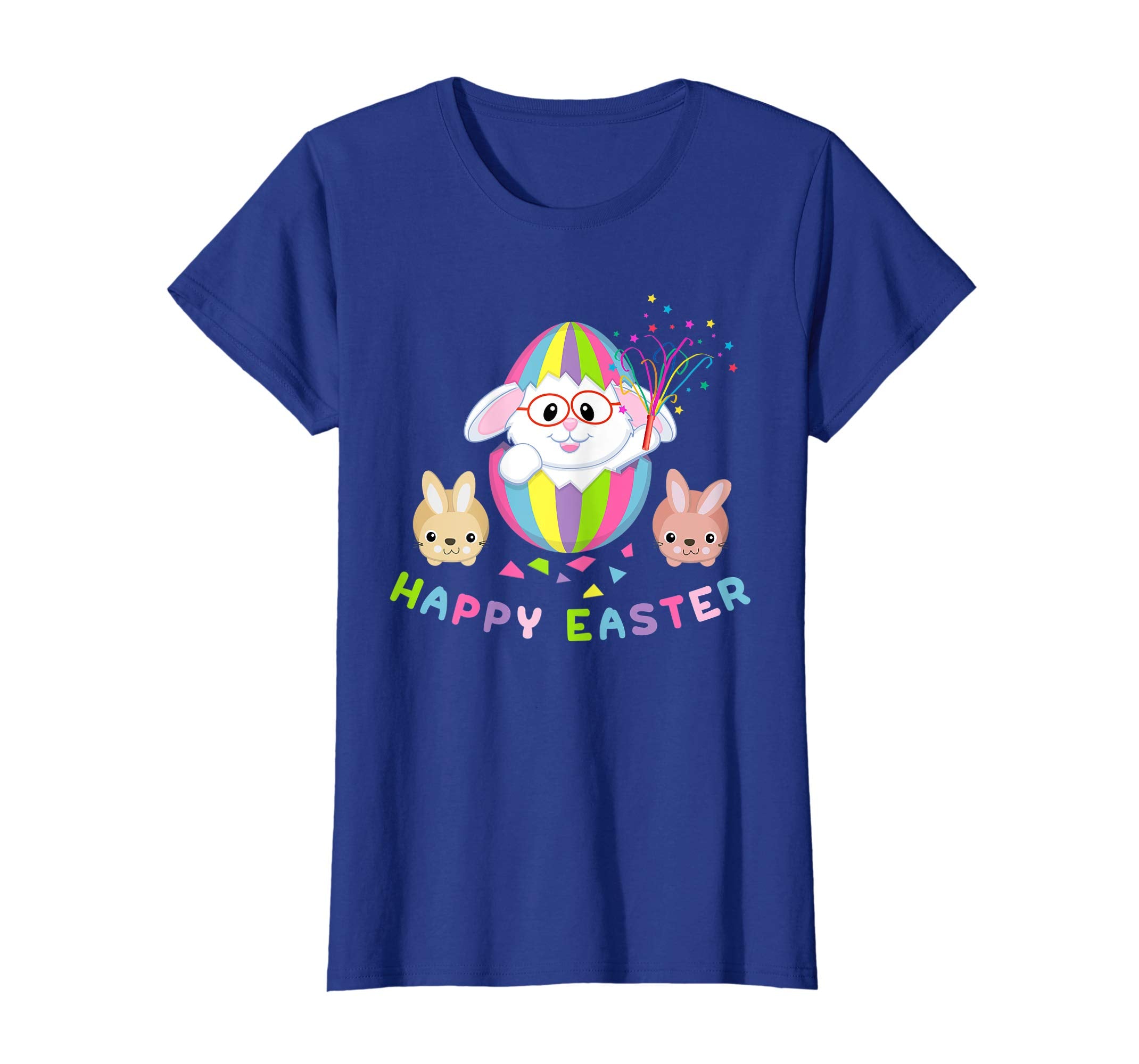 Happy Easter Bunny Tee shirt with Easter Eggs Tee