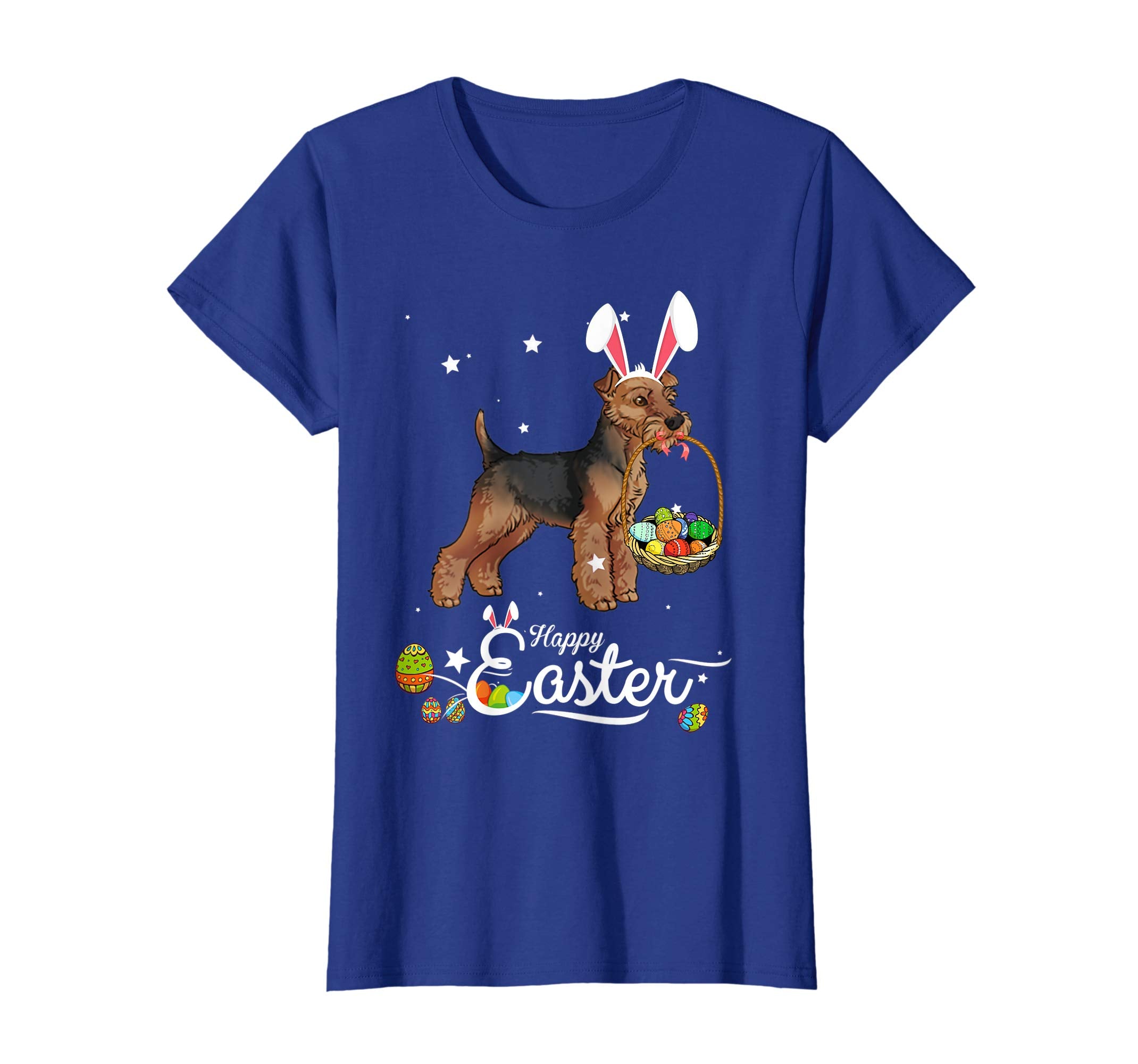 Welsh Terrier Dog With Bunny Hat Easter Costume T Shirt