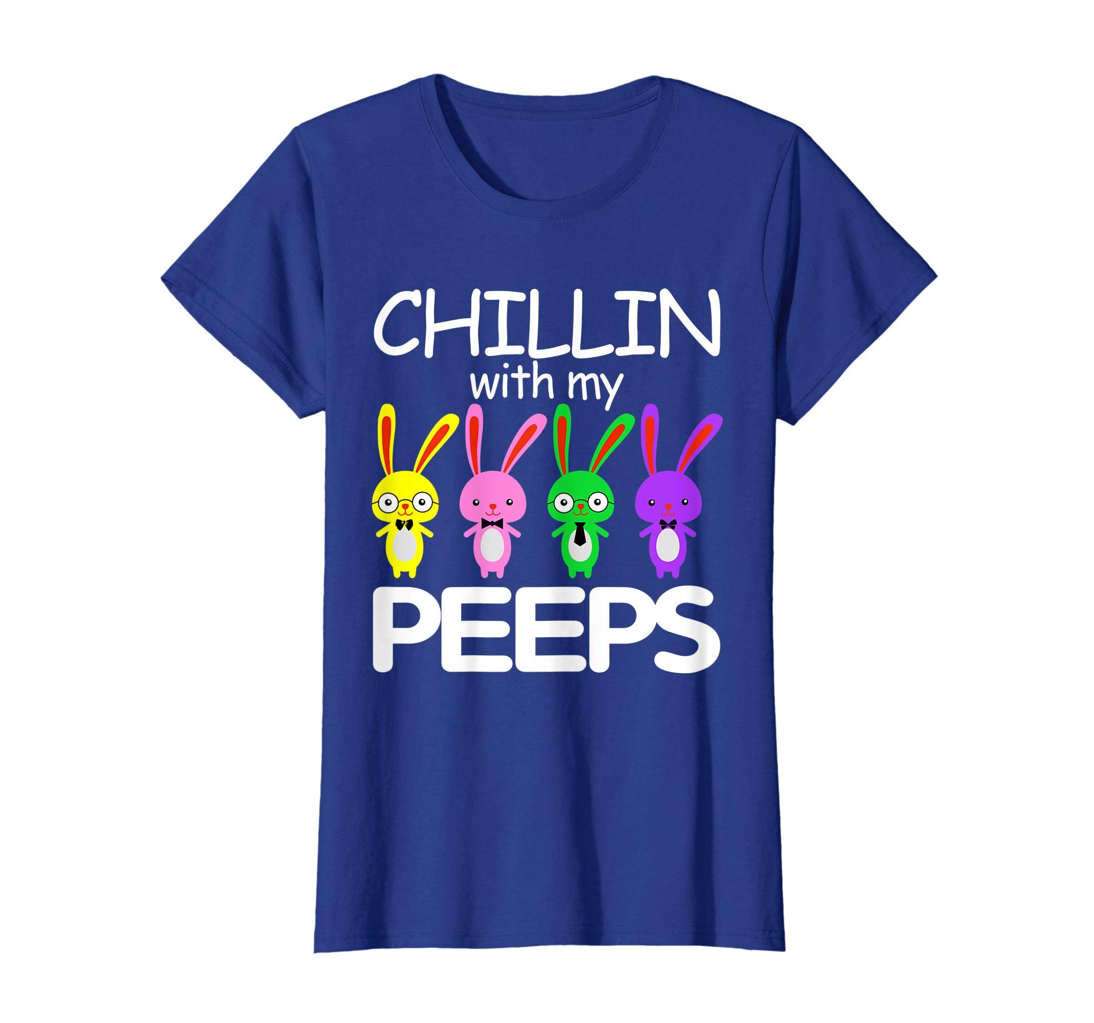 Chillin With My Peeps Rabbit Bunny Happy Easter Tshirt Gifts