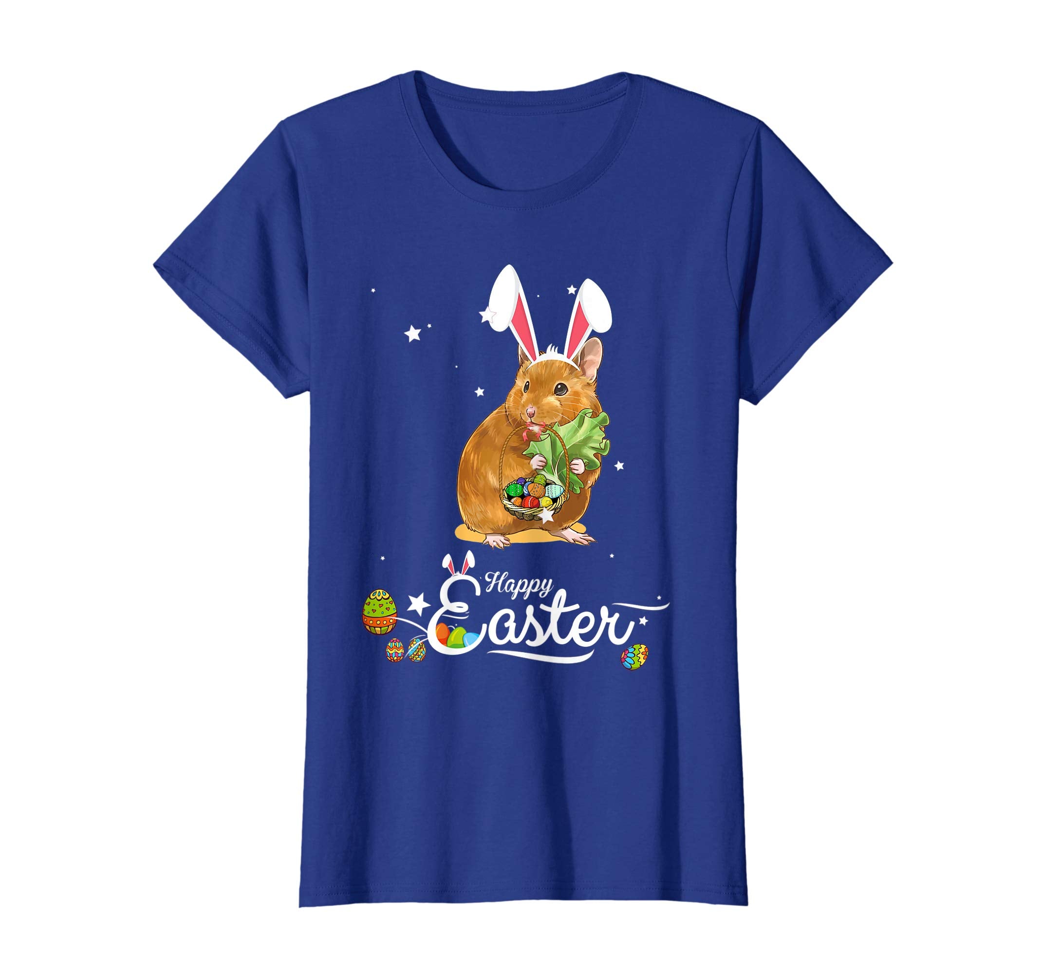 Cute Easter Hamster with Bunny Ears and Eggs T Shirt