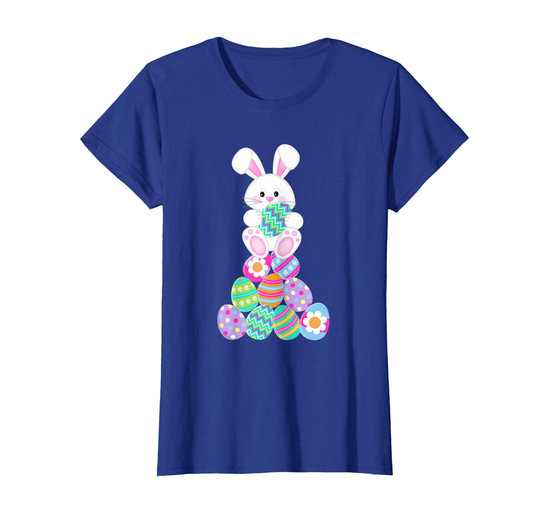 Happy Easter Shirt Cute Bunny &amp; Colorful Eggs Easter Gift
