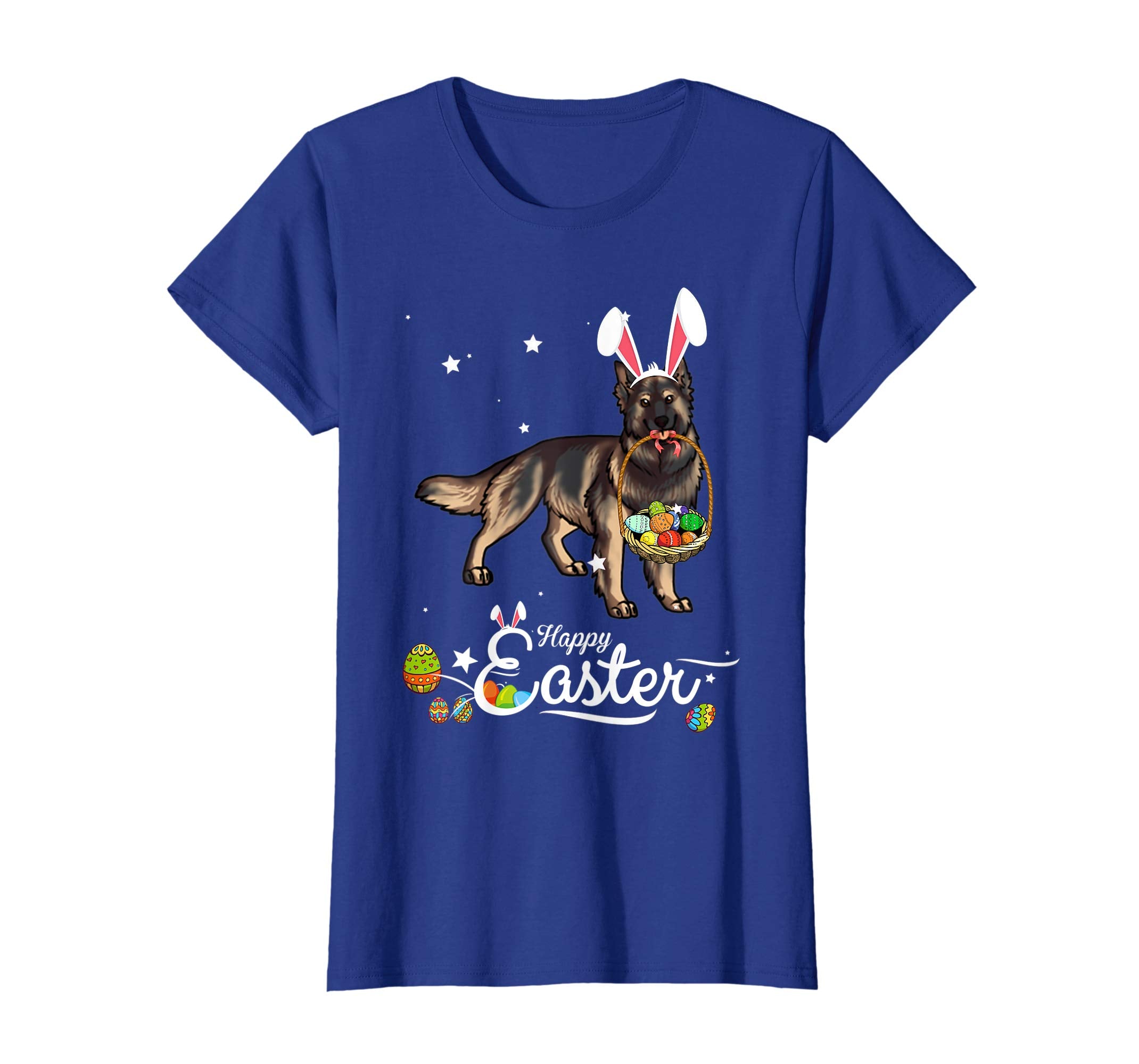 Shiloh Shepherd Dog With Bunny Hat Easter Costume T Shirt