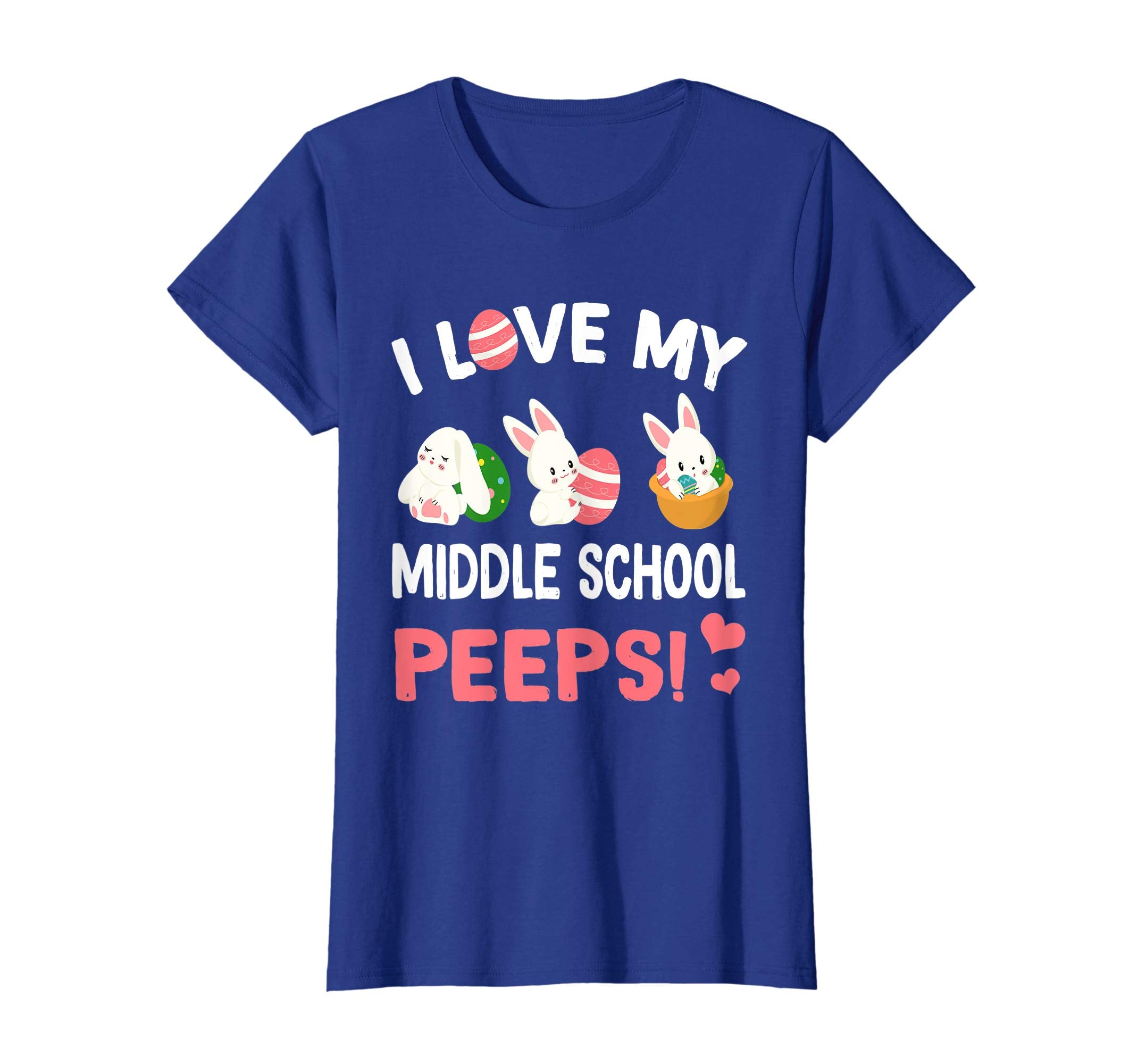 I Love My Middle School Peeps Bunnies Easter Teacher TShirt