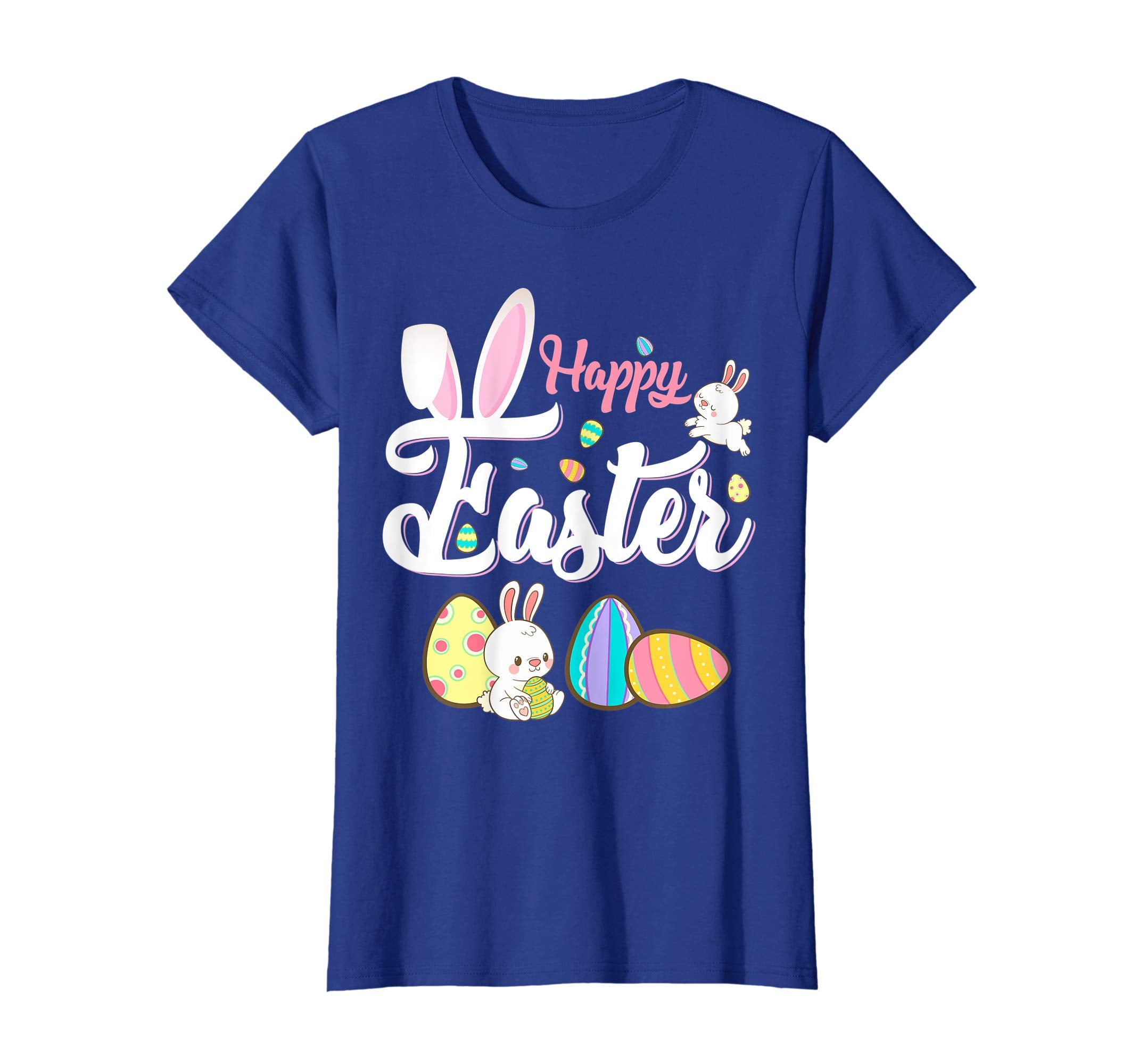 Happy Easter Bunny Tee Shirt With Easter Eggs