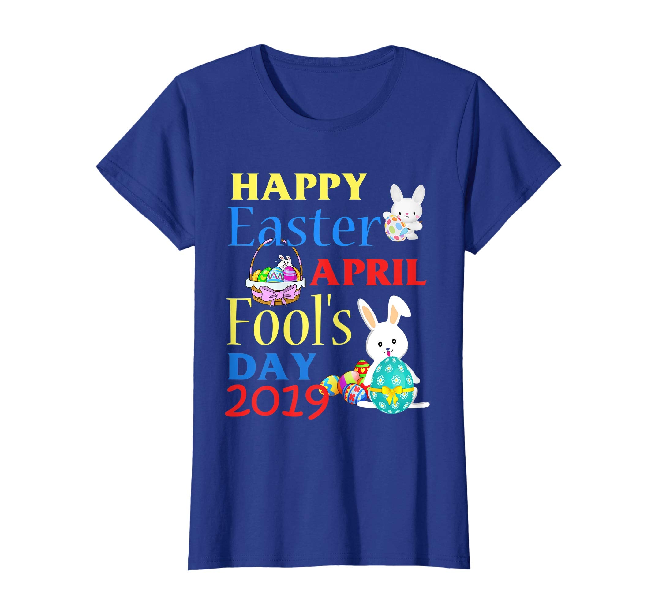 Cute Emotion Faces Happy Easter Fool's Day 2019 T-Shirt Gift