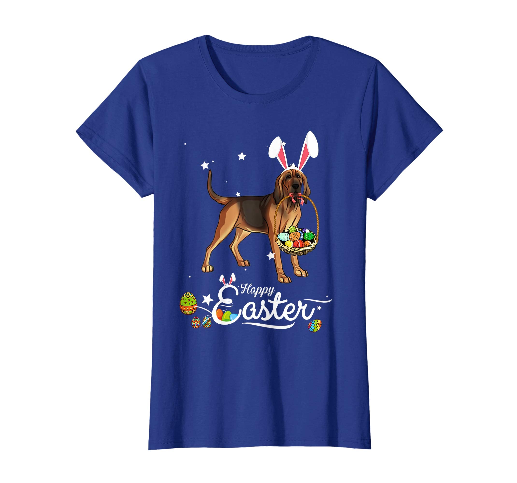 Bloodhound Dog With Bunny Hat Easter Costume T Shirt