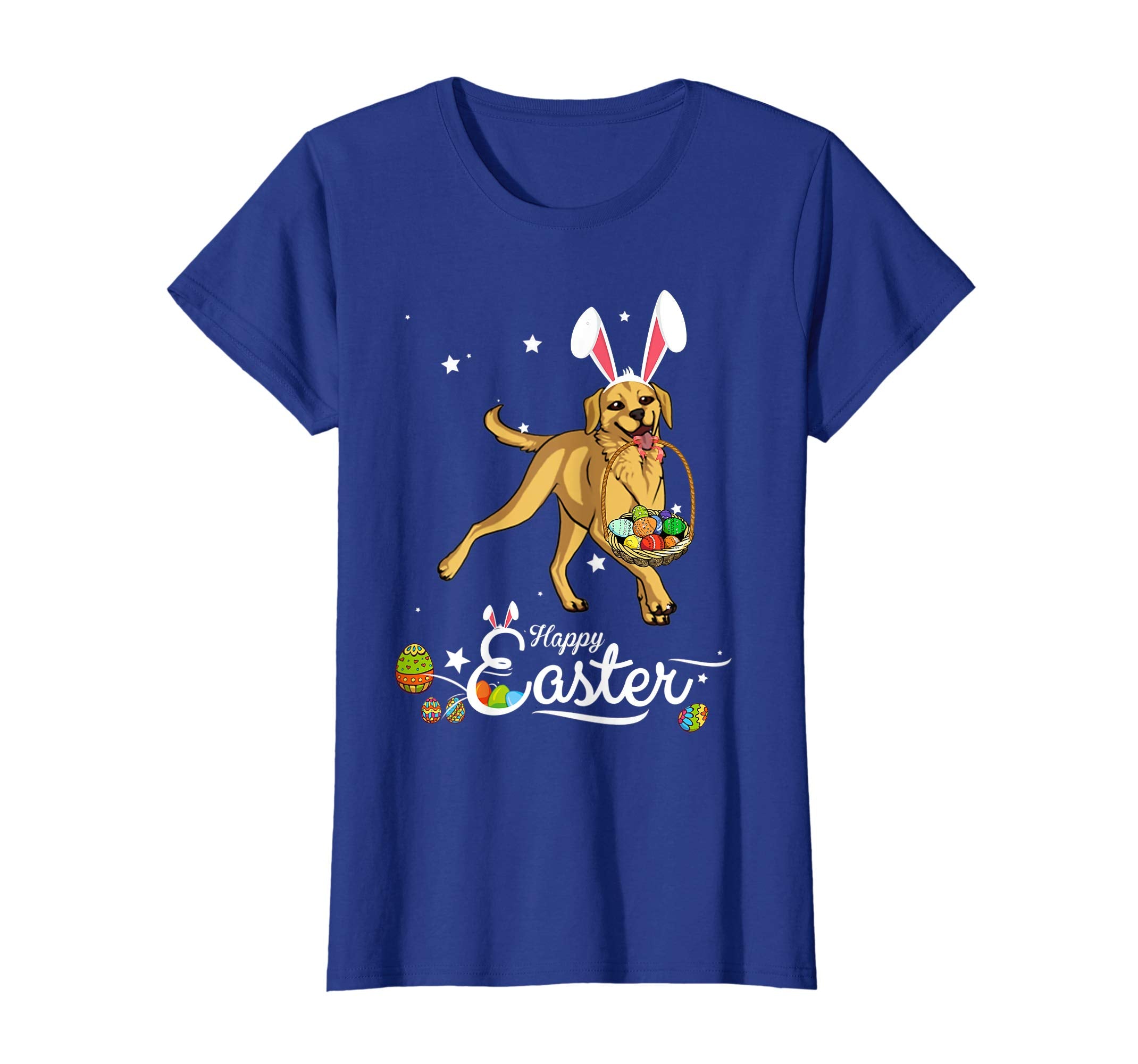 Labrador Retriever Dog With Bunny Hat Easter Costume T Shirt