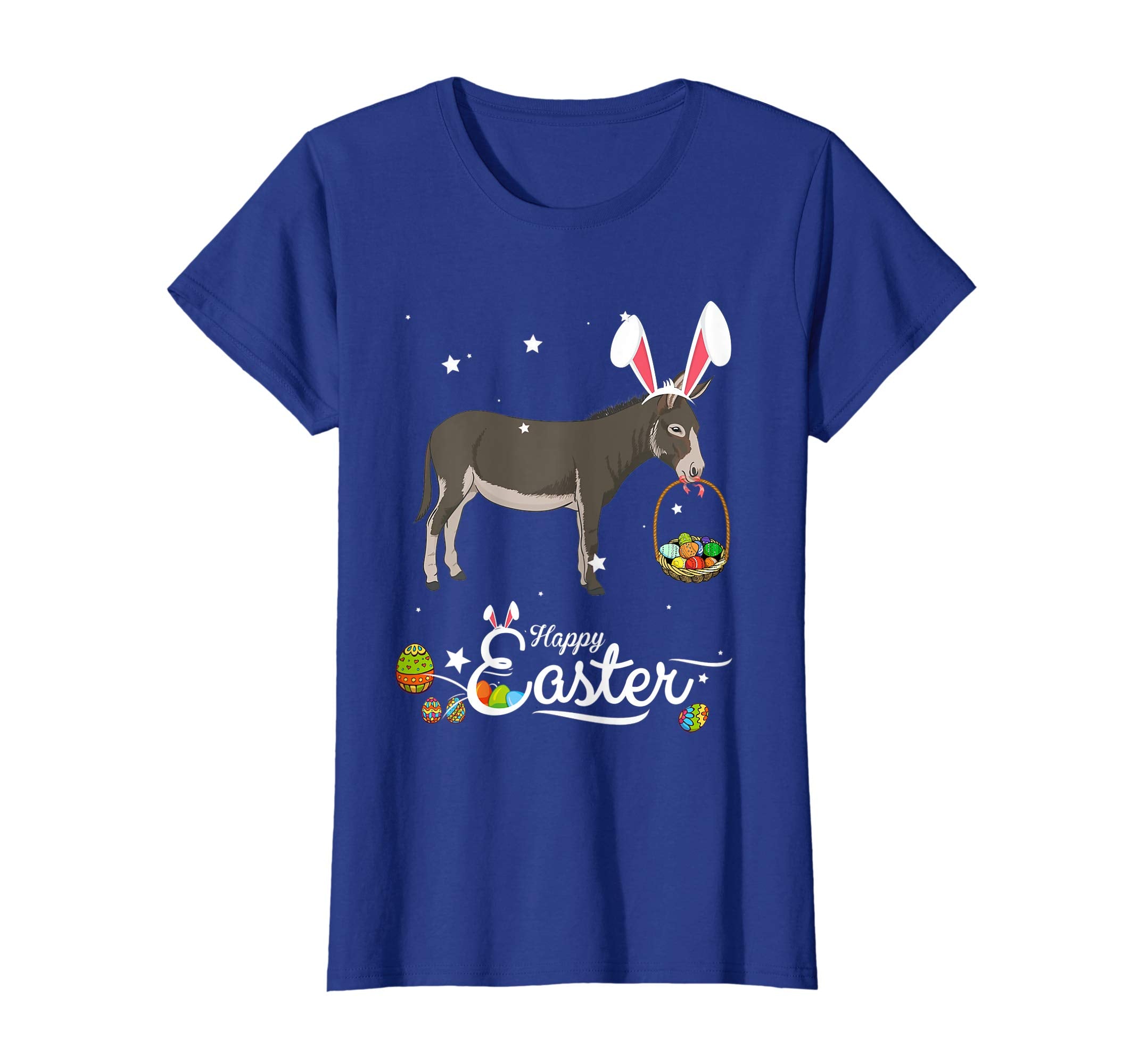 Cute Easter Donkey with Bunny Ears and Eggs T Shirt
