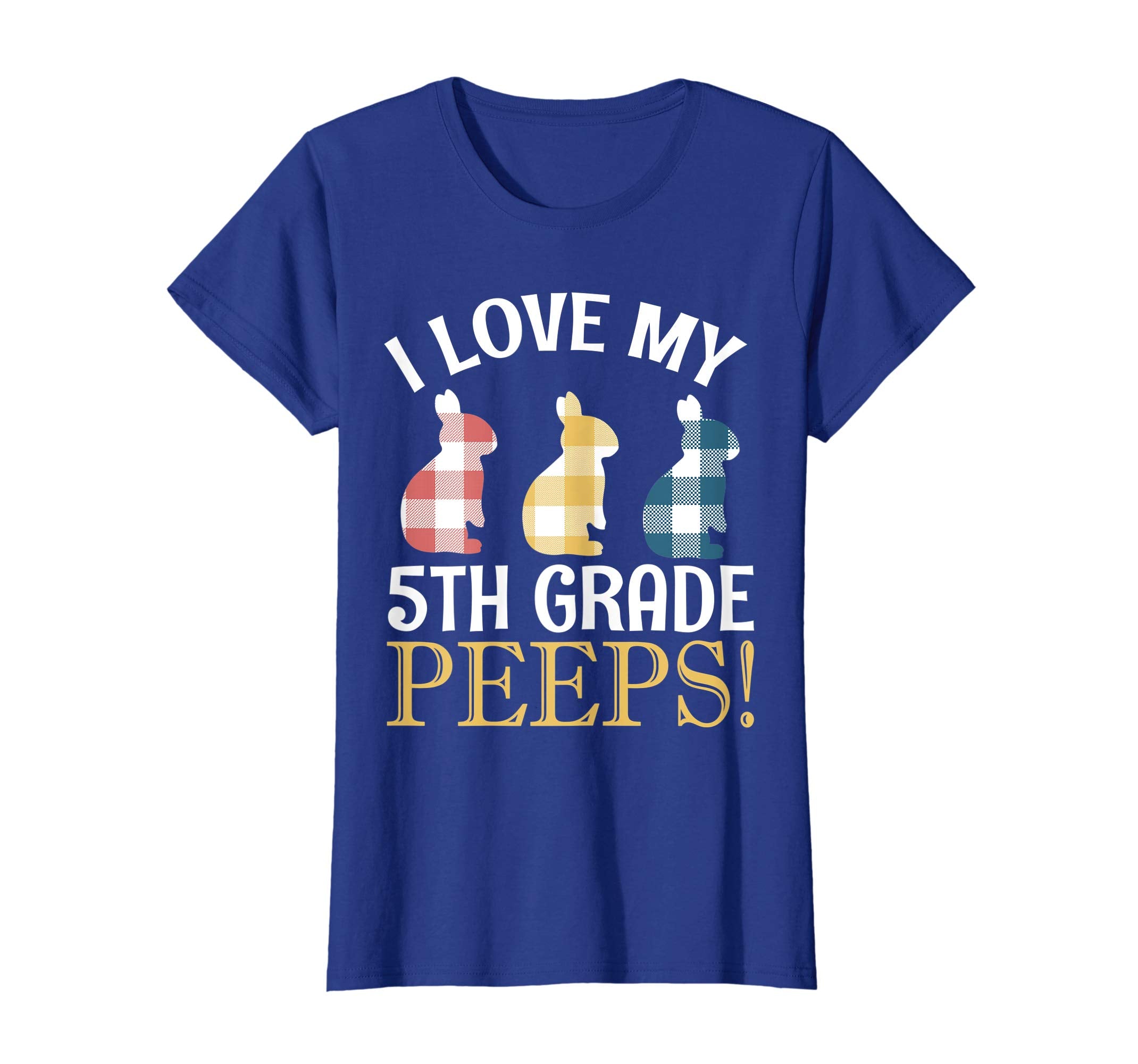 I Love My 5TH Grade Peeps Bunnies Vintage Retro Easter Shirt